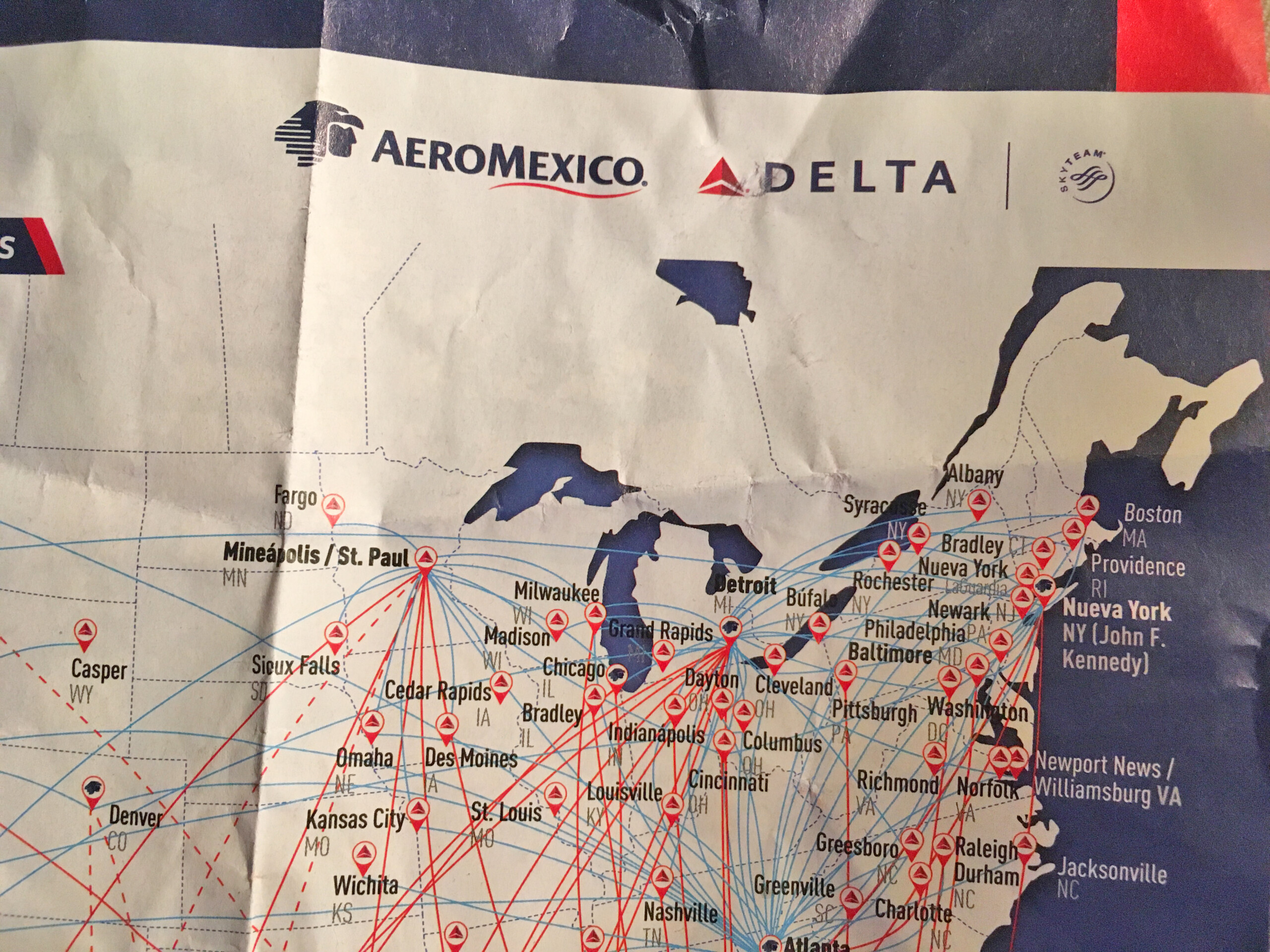 Aeromexico Route Map 2018