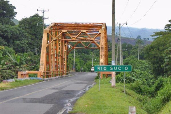 a bridge over a road