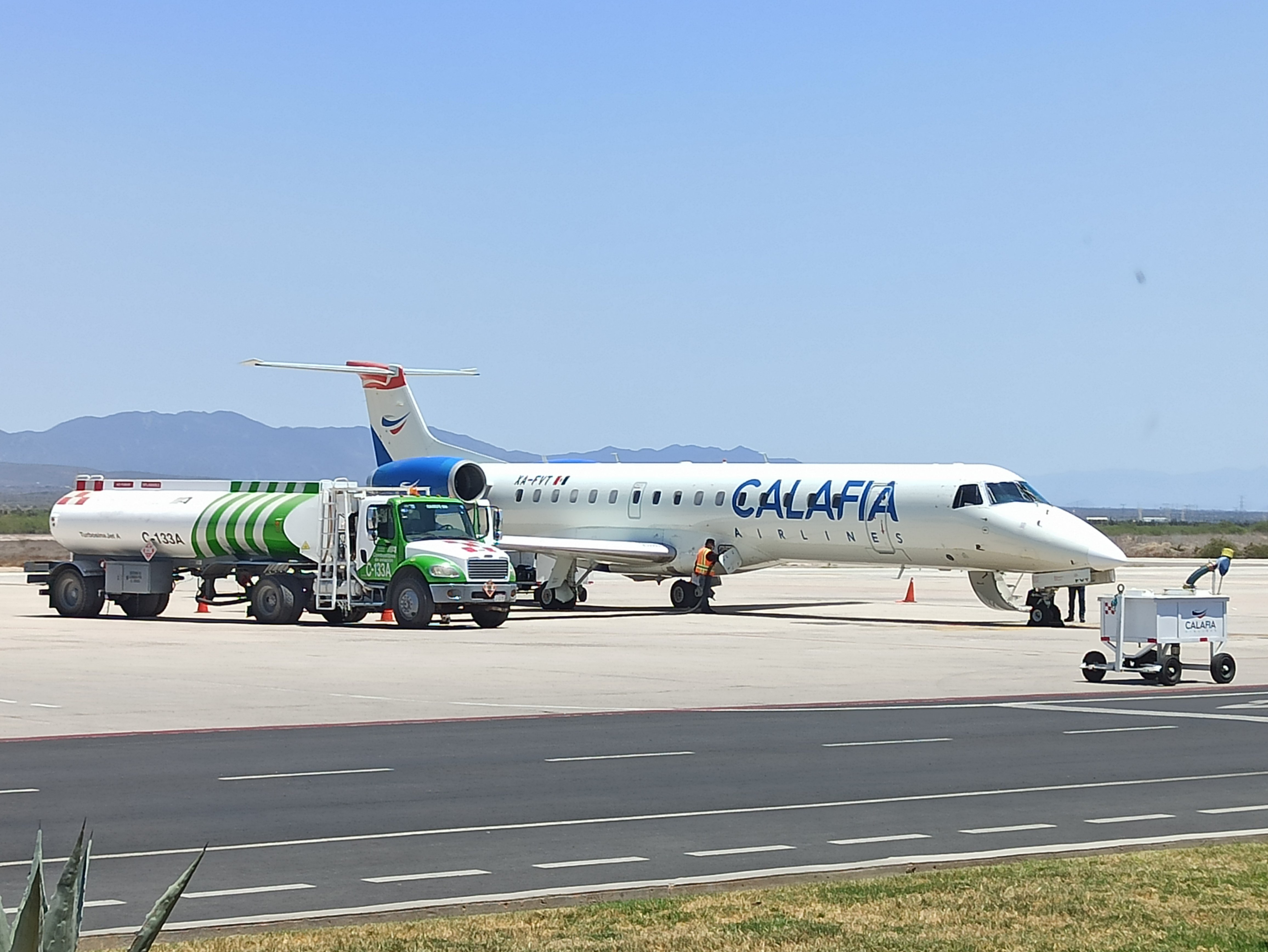 a plane on the runway