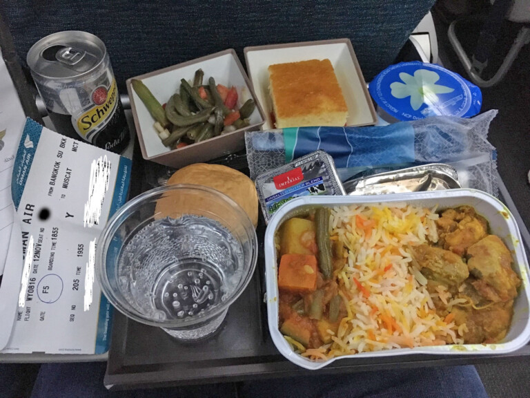 Oman Air In-flight Meal - Bangkok BKK to Muscat MCT