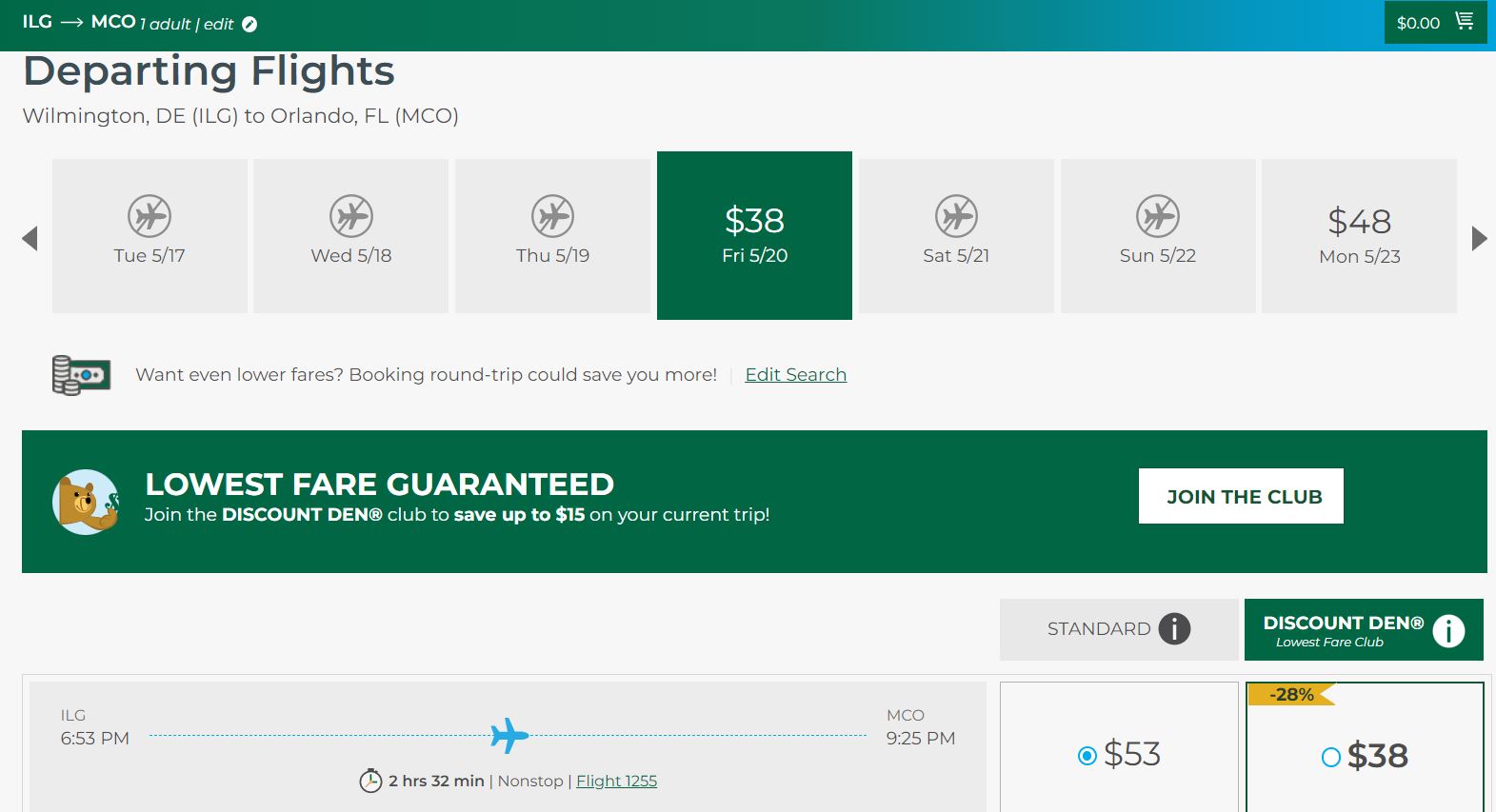 frontier airlines Delaware flight booking