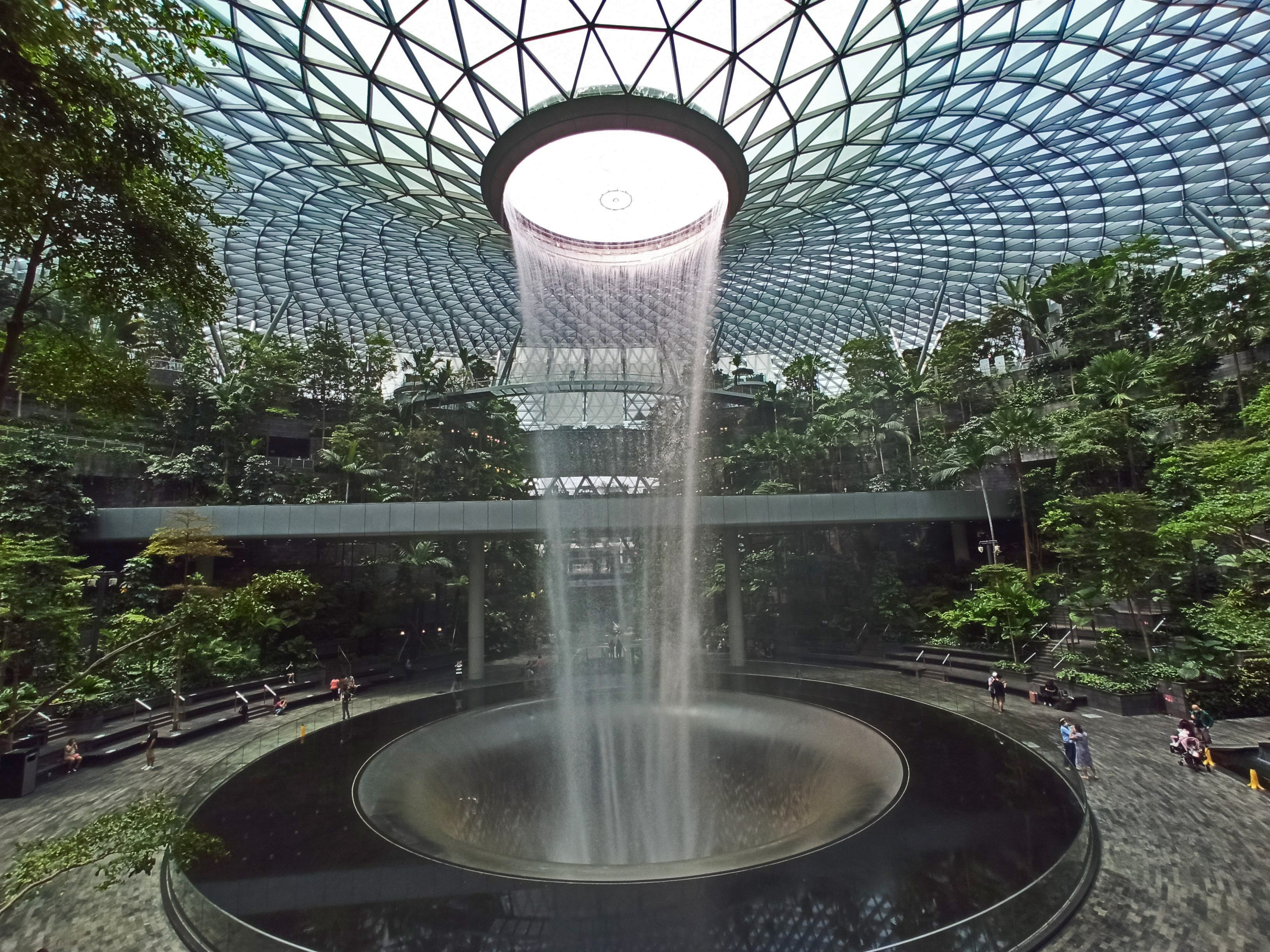 pandemic era jewel waterfall singapore changi airport