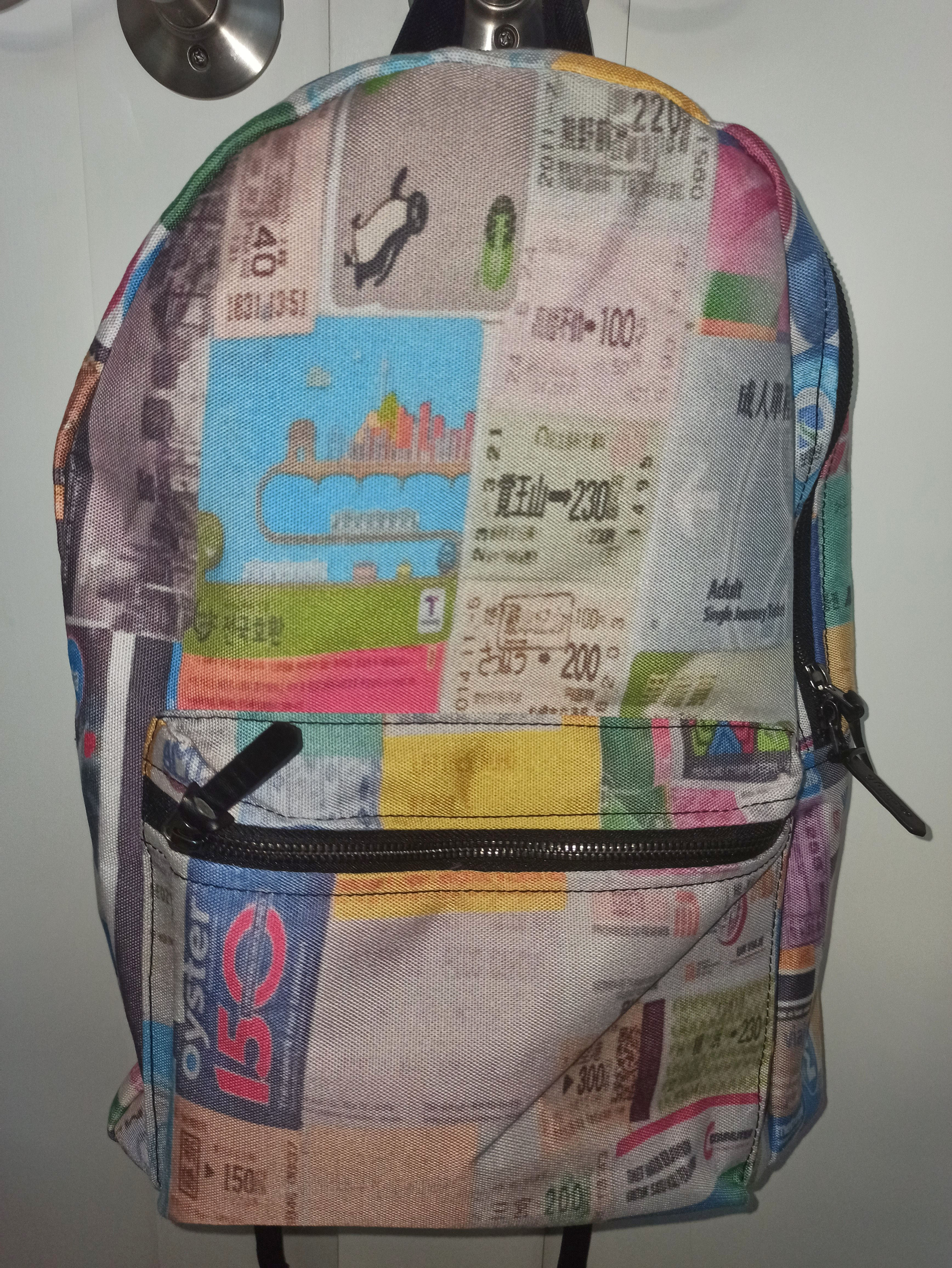 passport stamp backpack frontside