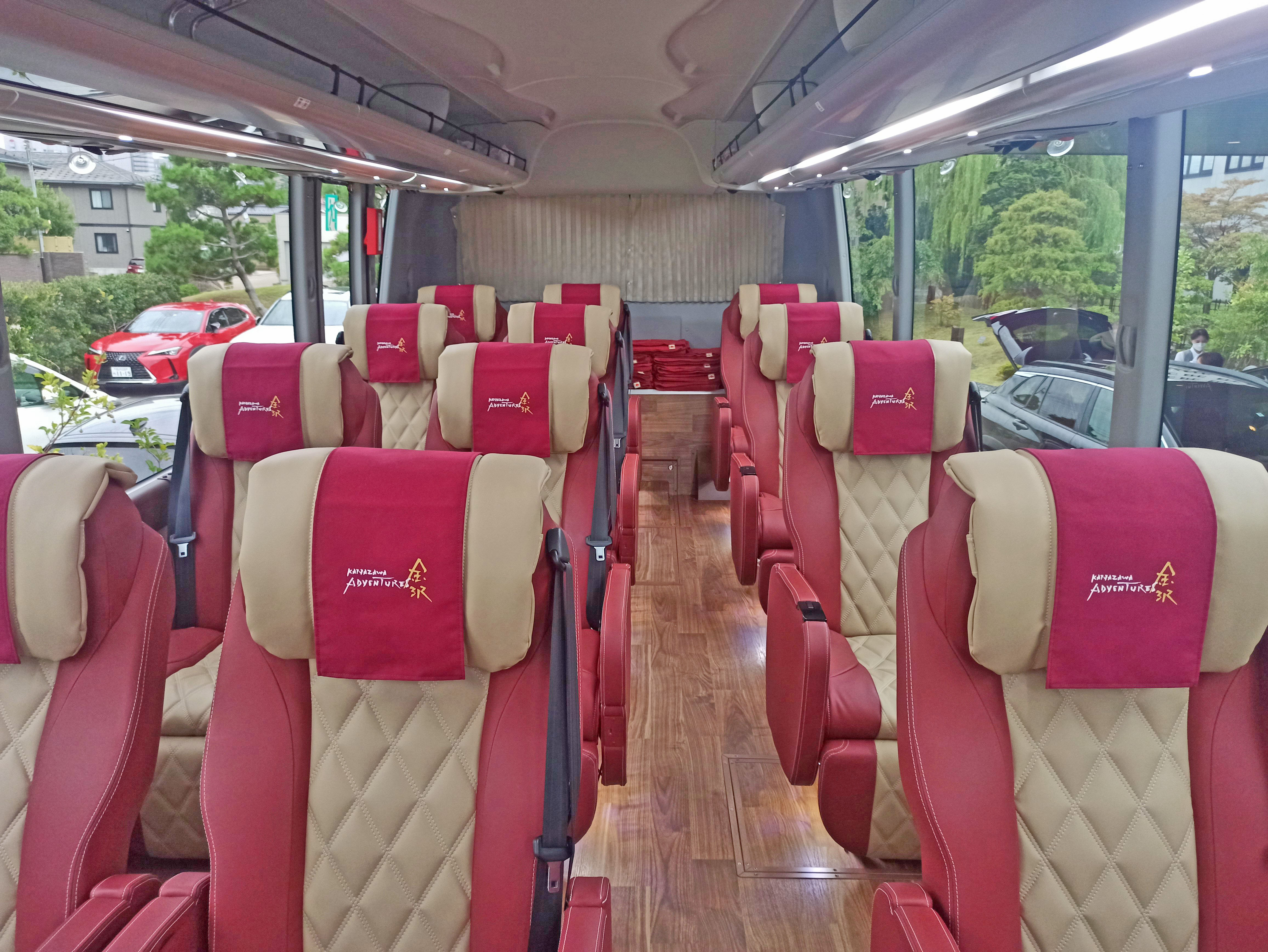 Kanazawa Adventures tour bus interior