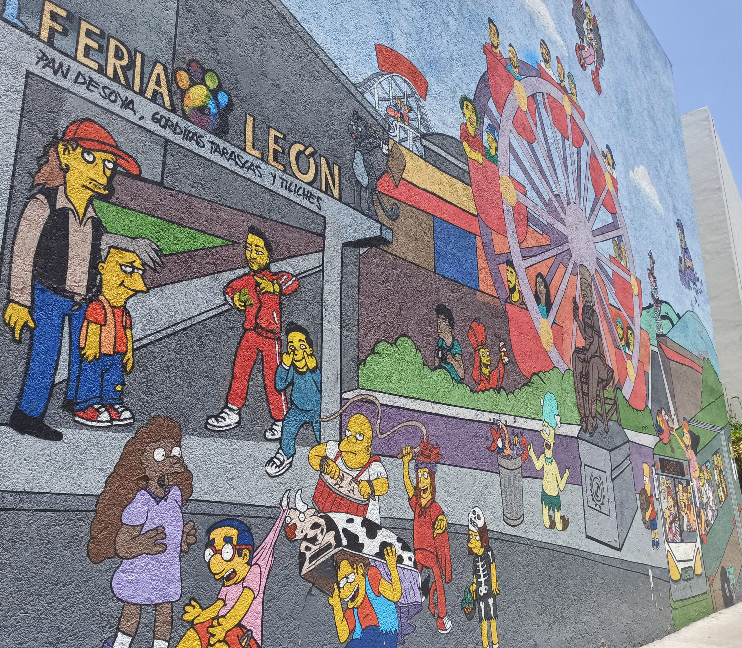 The Simpsons Mural in León