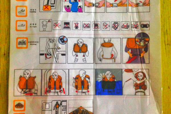 Air Koryo Tupolev-134 Safety Card