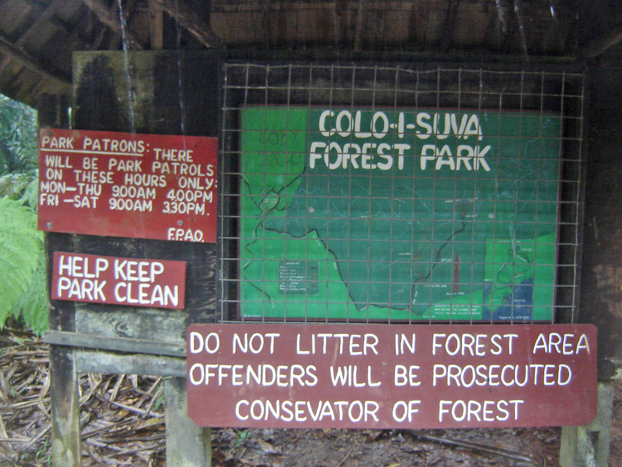Colo-I-Suva Forest Park Entrance, Fiji