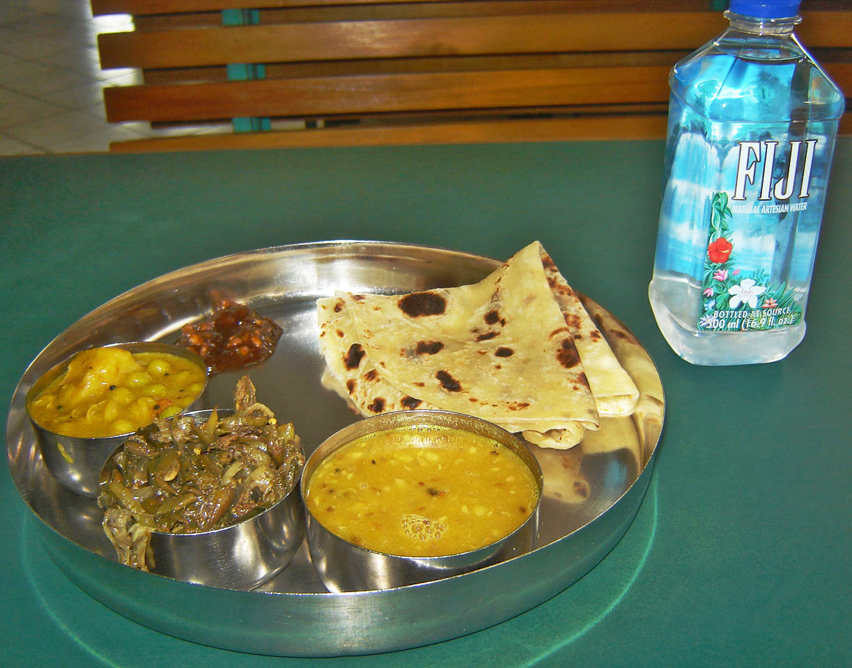 Fiji Water and Indian-Fijian Food, Nadi, Fiji