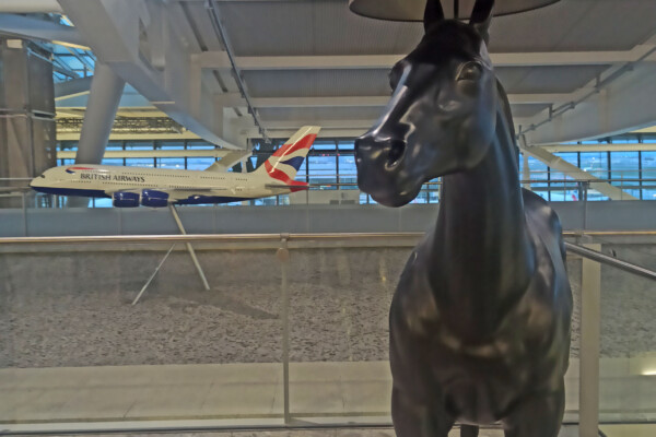 Horse Lamp at the British Airways Club Lounge South
