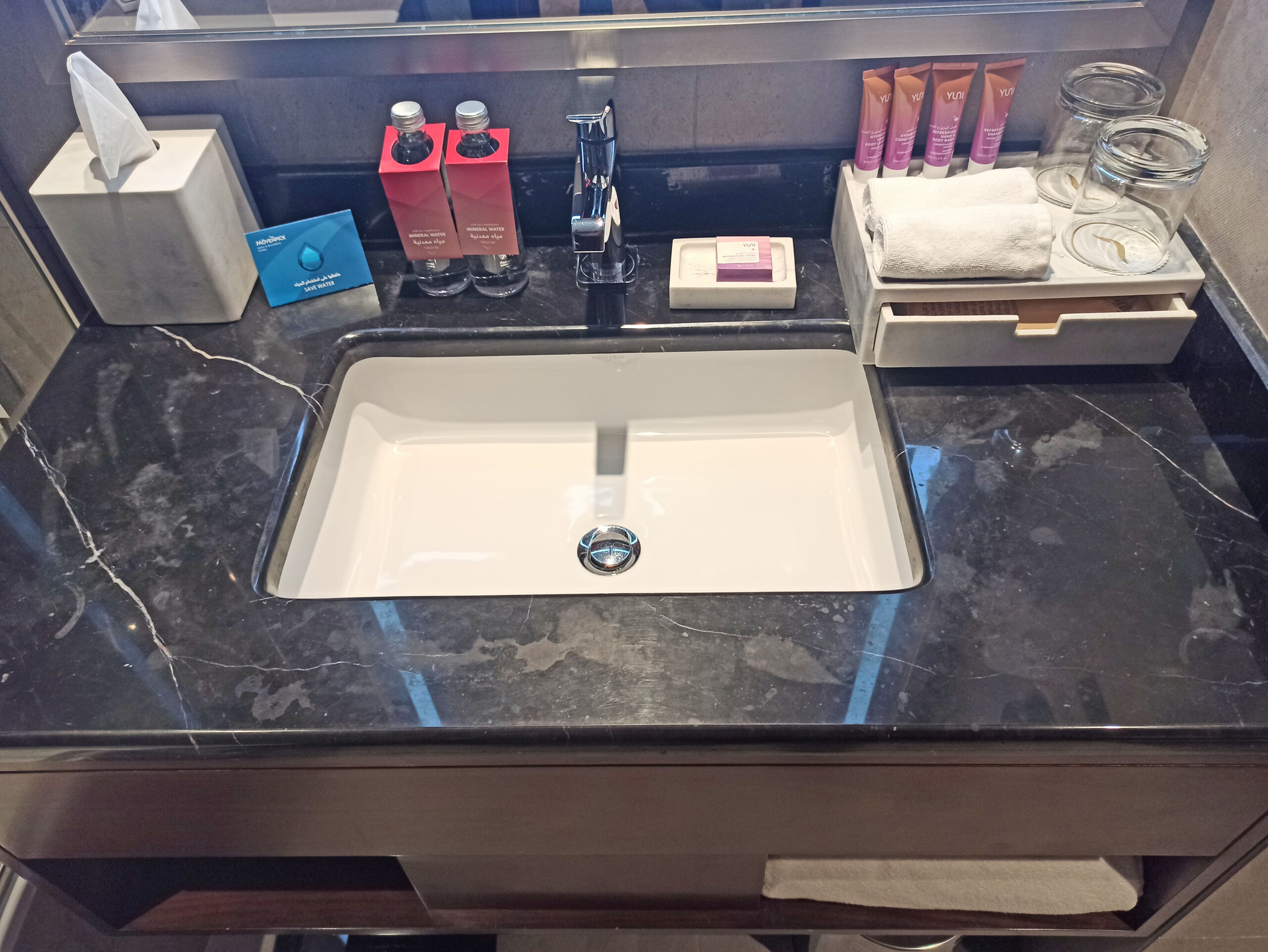 Bathroom Sink and Amenities
