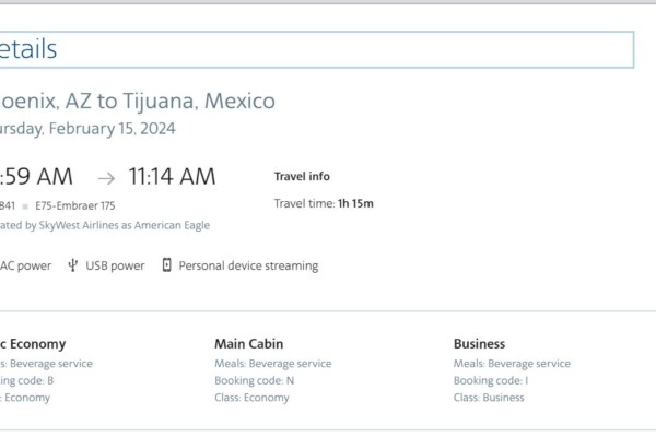 American Airlines Phoenix Tijuana Nonstop