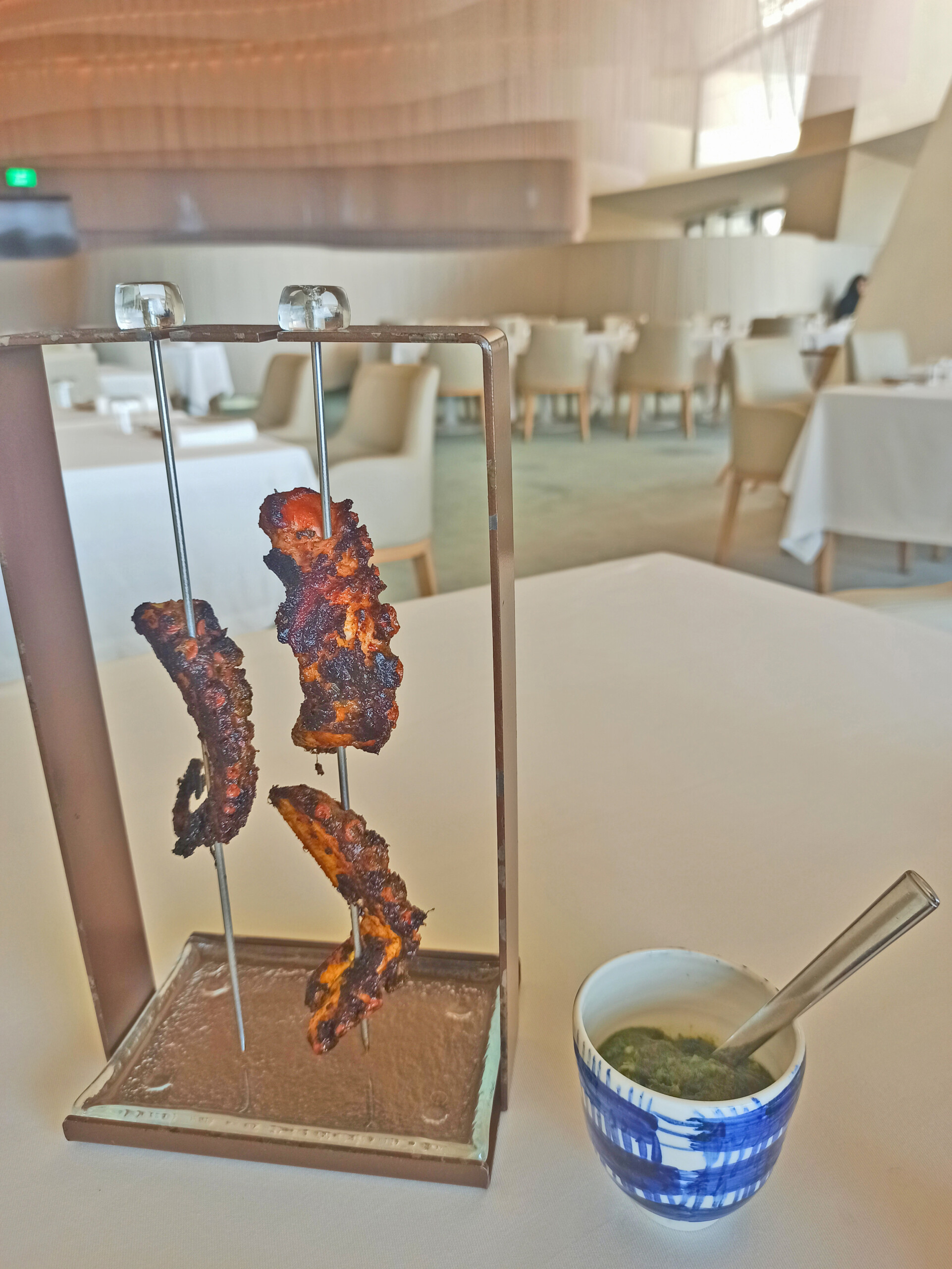 Grilled octopus at Jiwan restaurant, Doha, Qatar