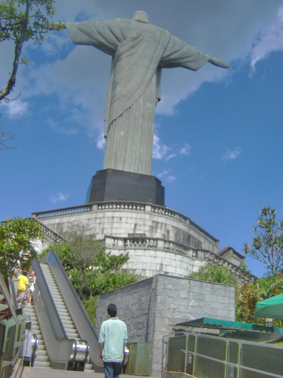 Me staring at the Cristo Redentor statue in Rio de Janeiro, Brazil