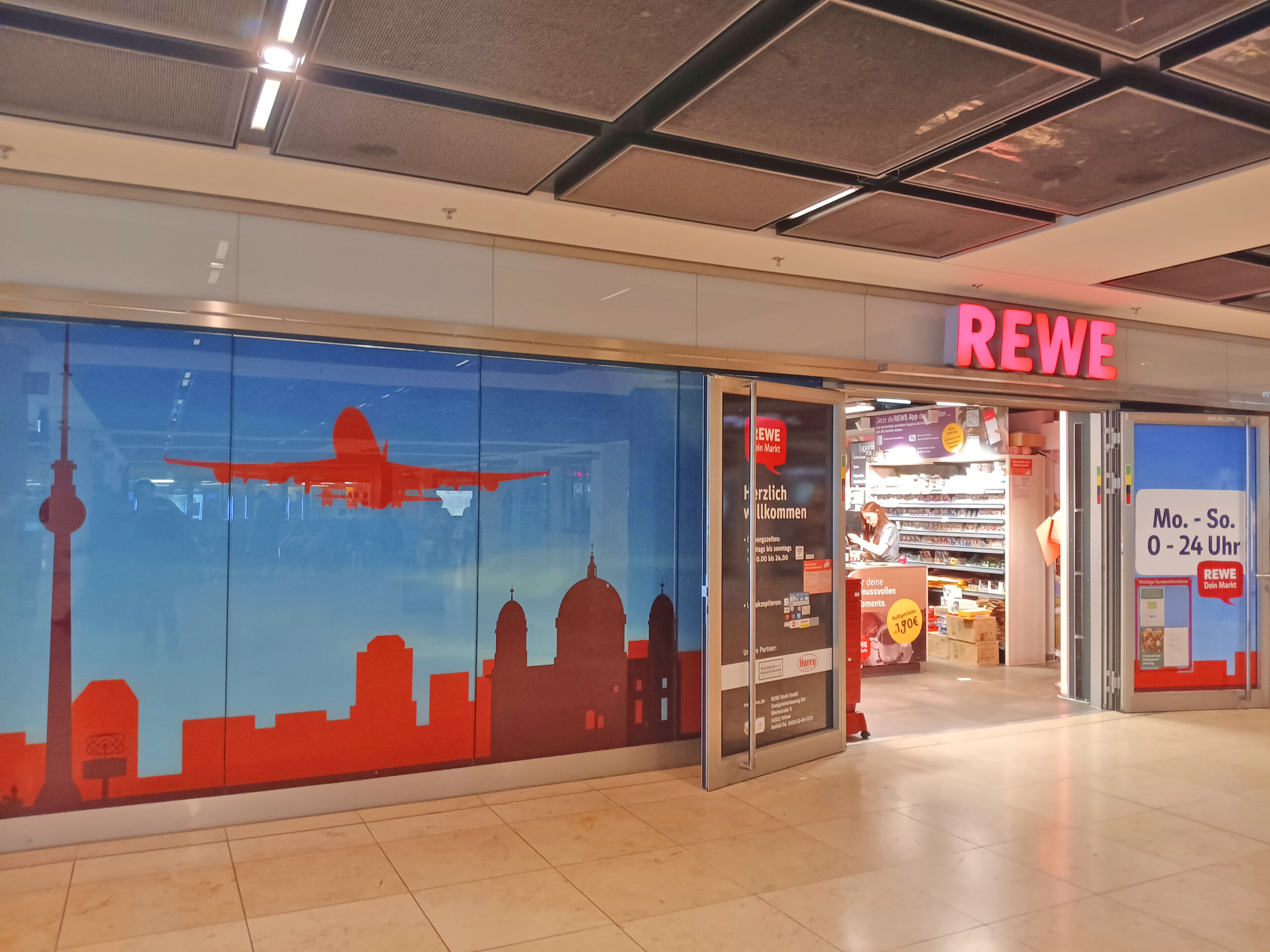 Berlin Airport Rewe Supermarket