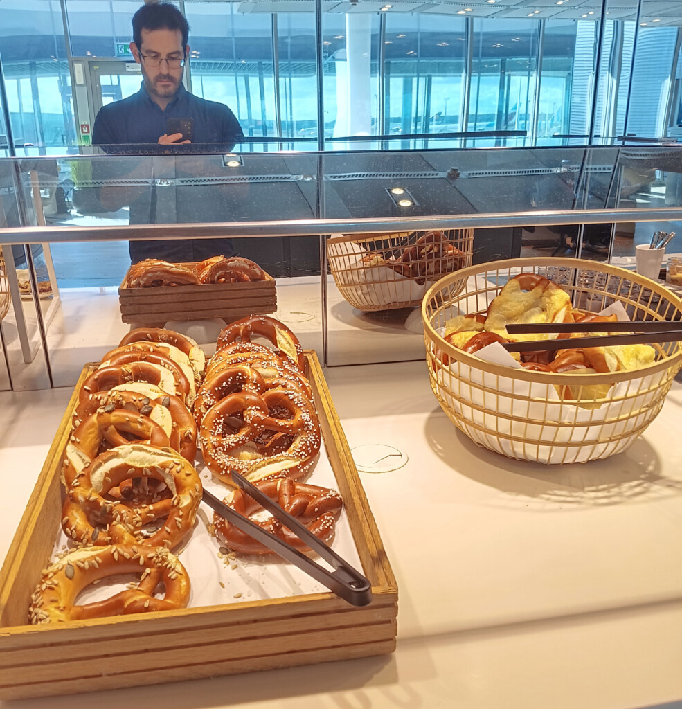 Pumpkin Seed Pretzels on the left, Melted Parmesan Pretzels on the Right