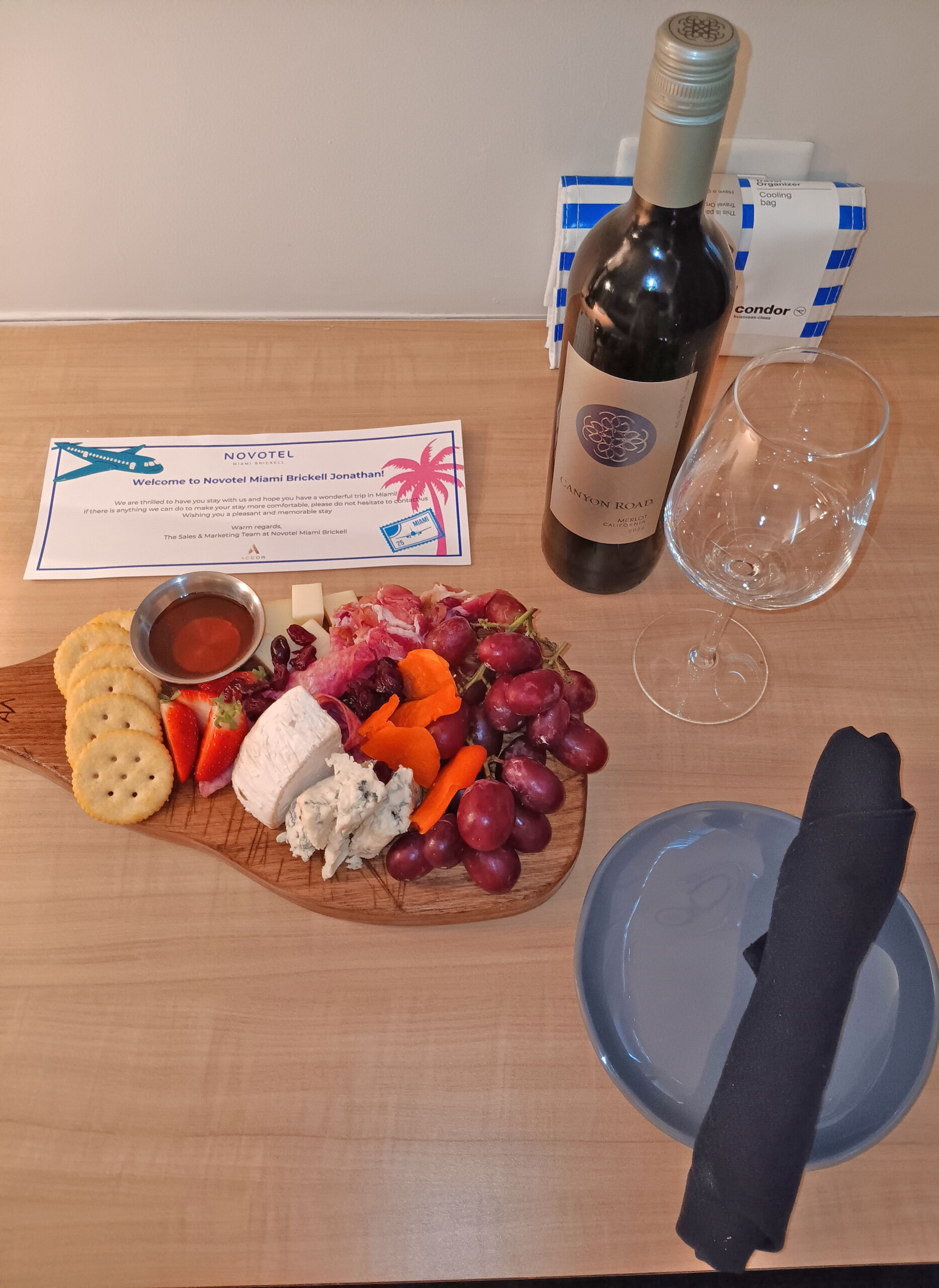 Surprise Charcuterie Board and 2022 Canyon Road Merlot