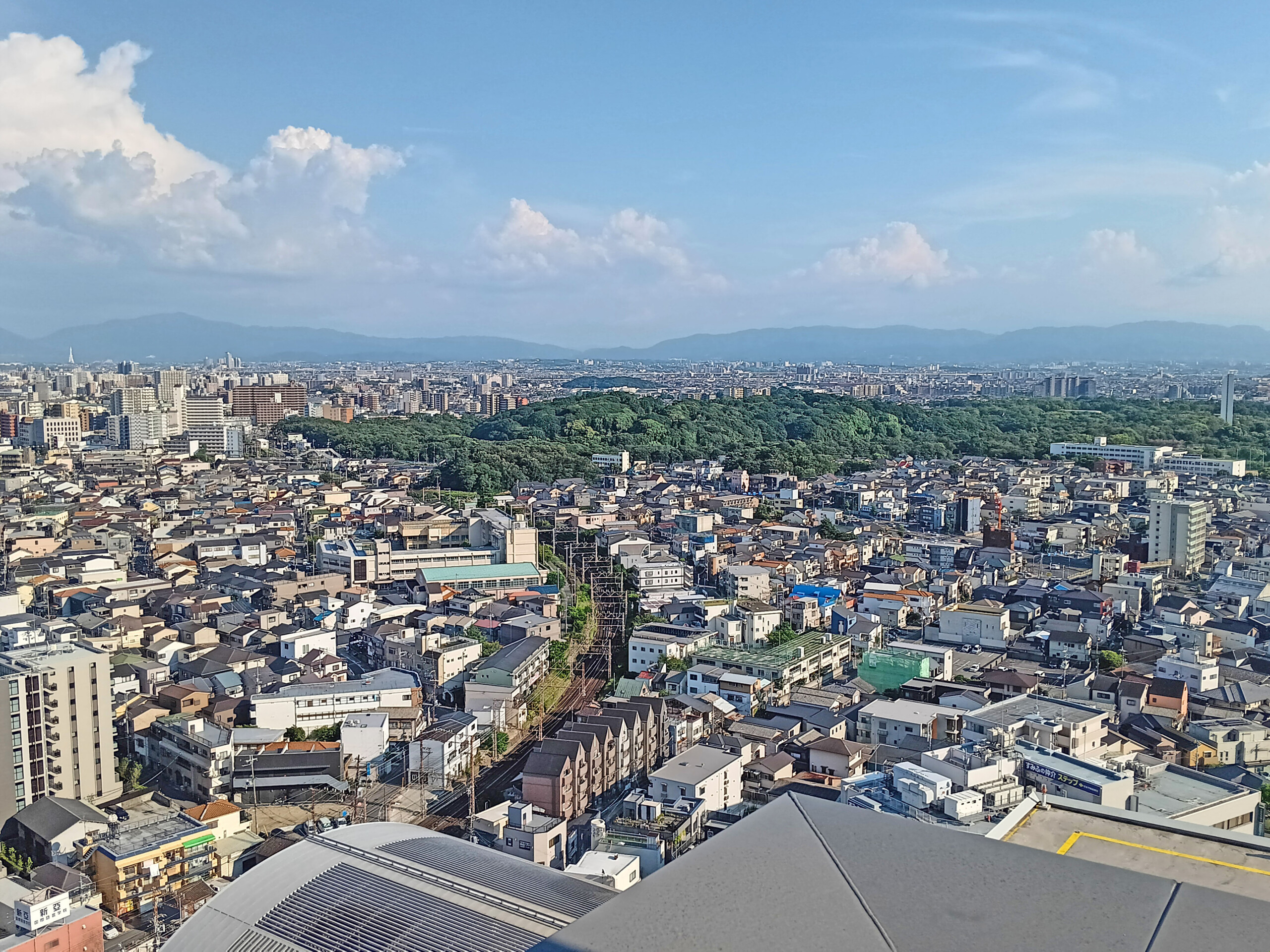 View from Sakai City Hall towards Nintoku Tennouryo Kofun