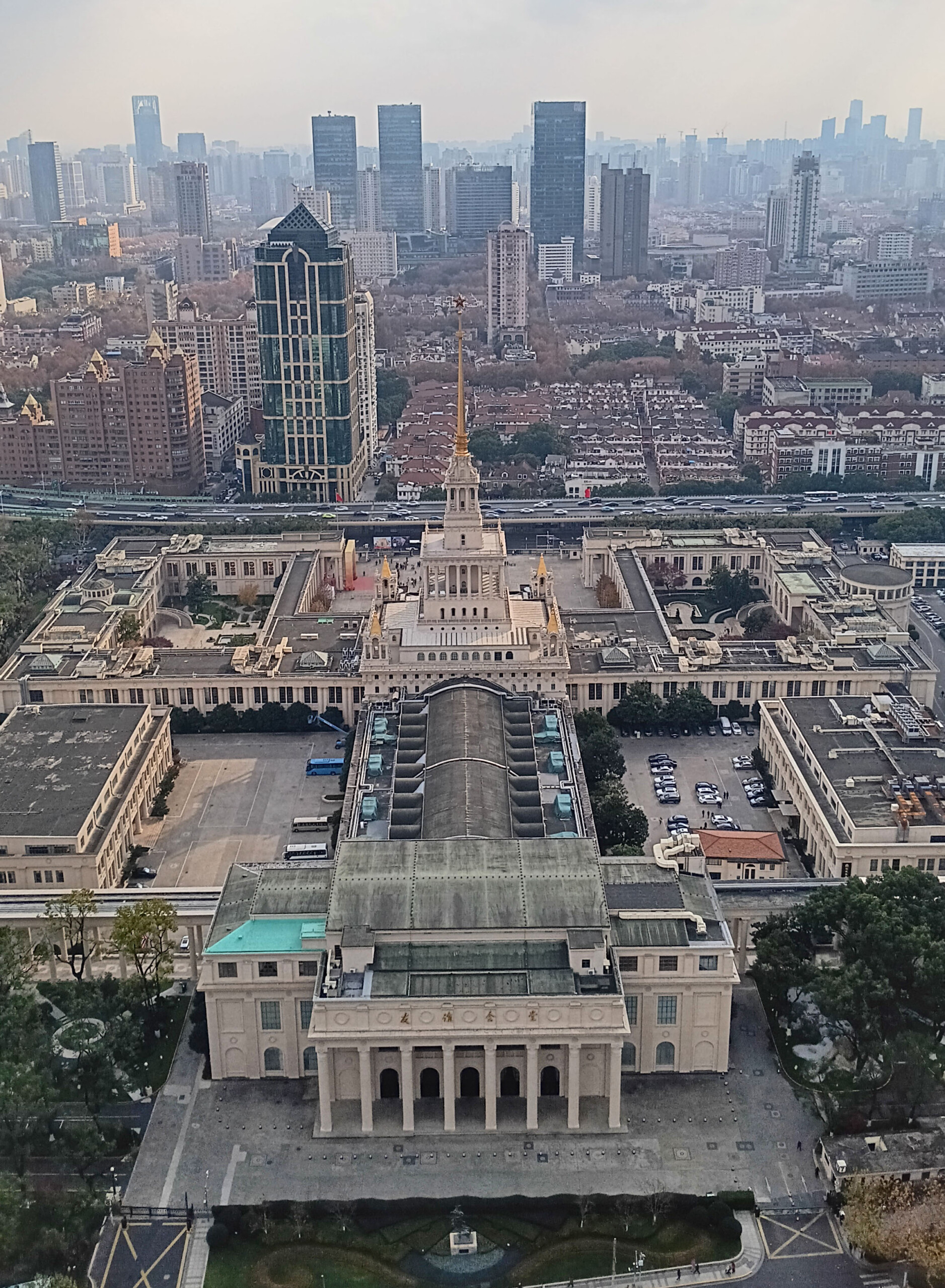 View of the Shanghai Exhibition Centre from my Room