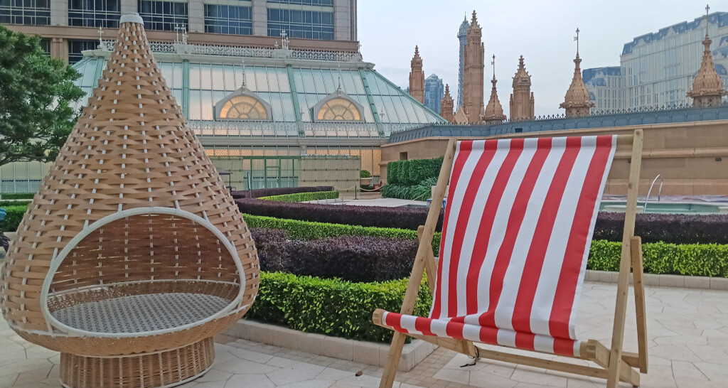 a chair on a patio