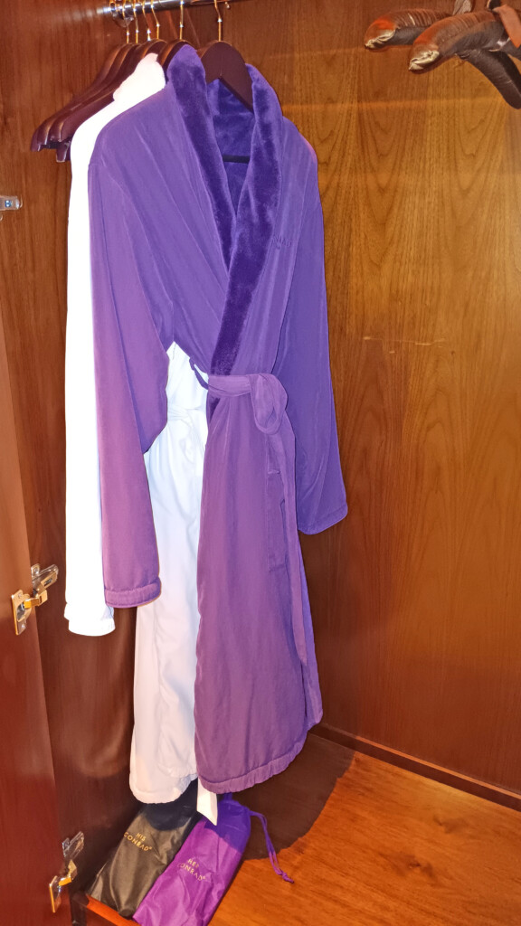 a purple robe on a swinger