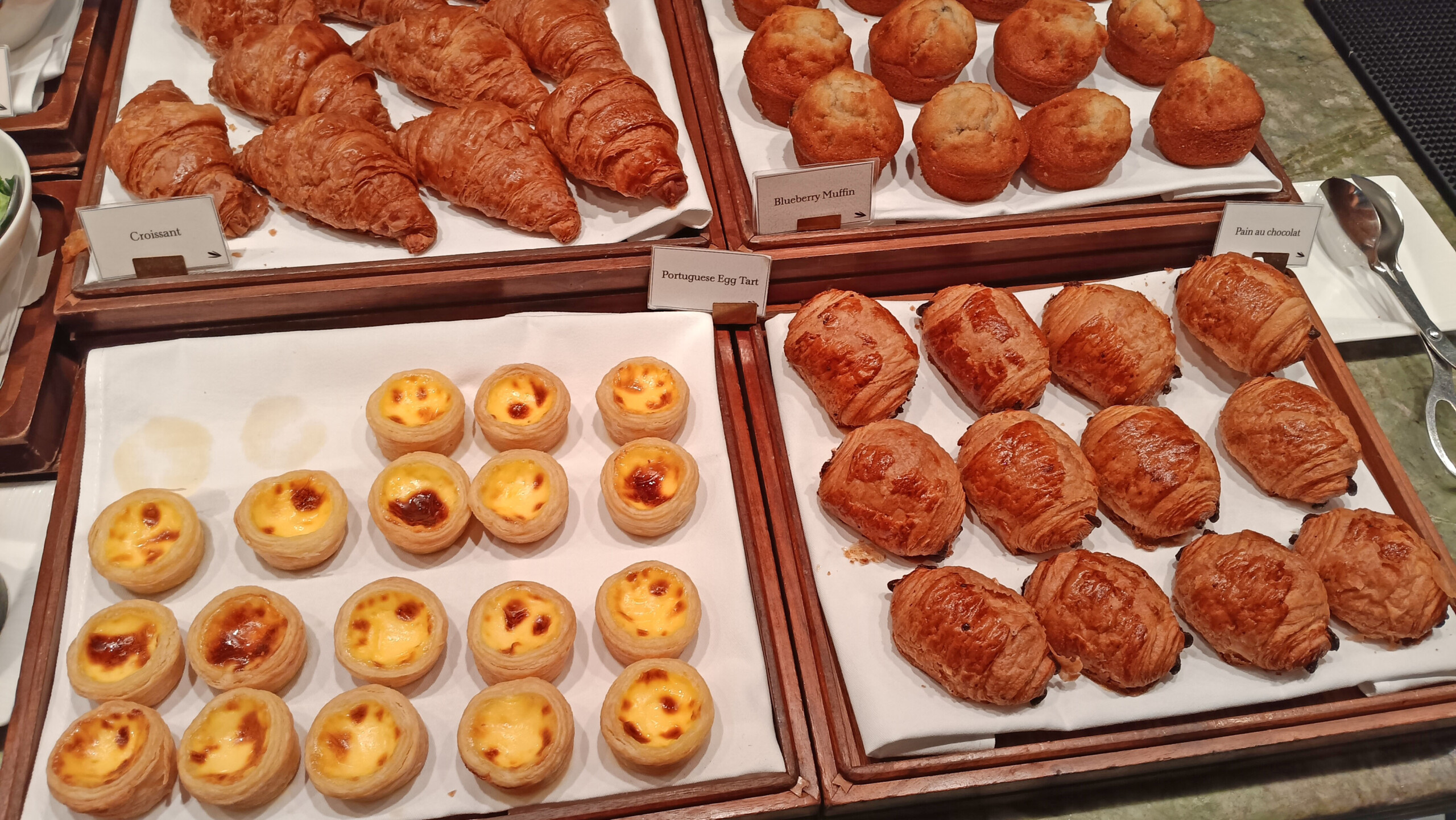 Croissants and Egg tarts