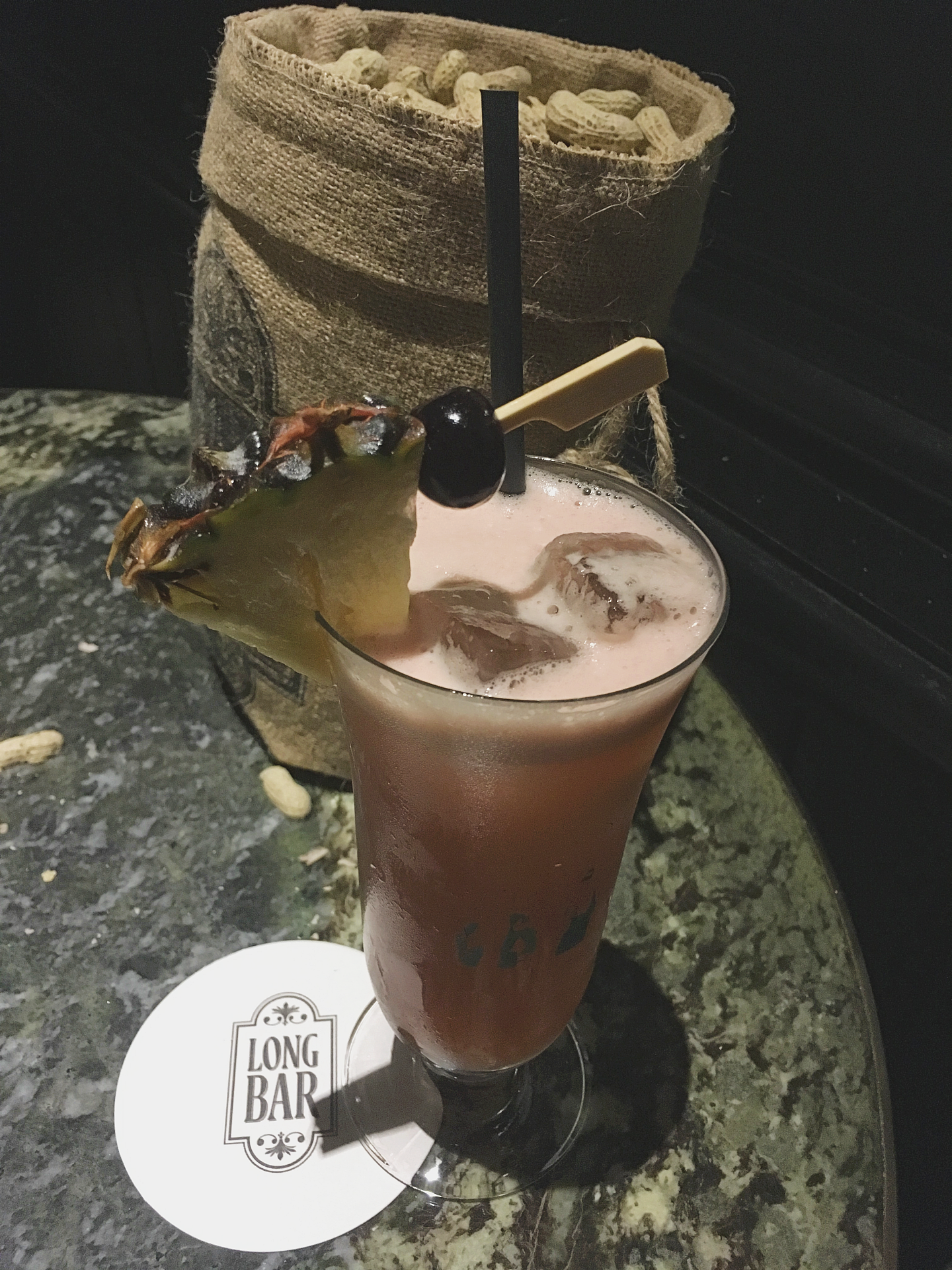 Singapore Sling at the Raffles Singapore Long Bar