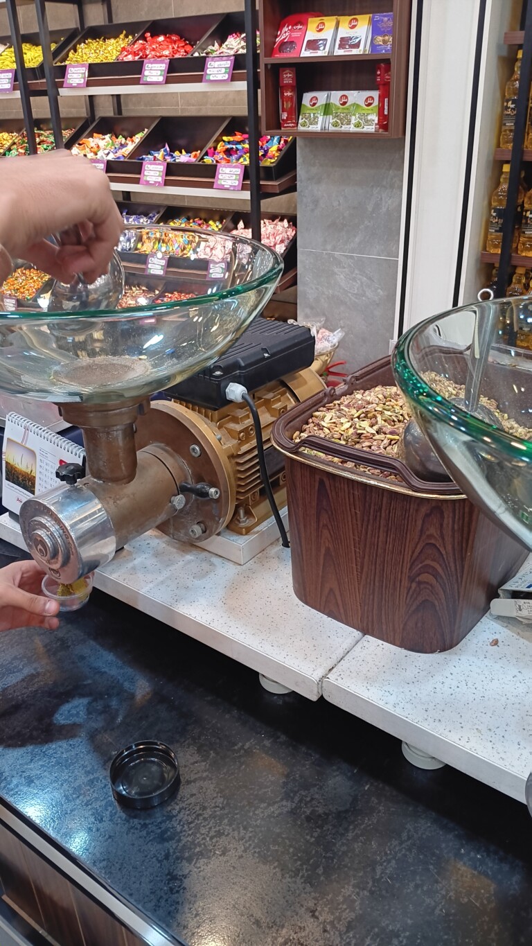 Freshly ground pistachio butter at the Capital One Lounge Grab and Go? Yeah, right.