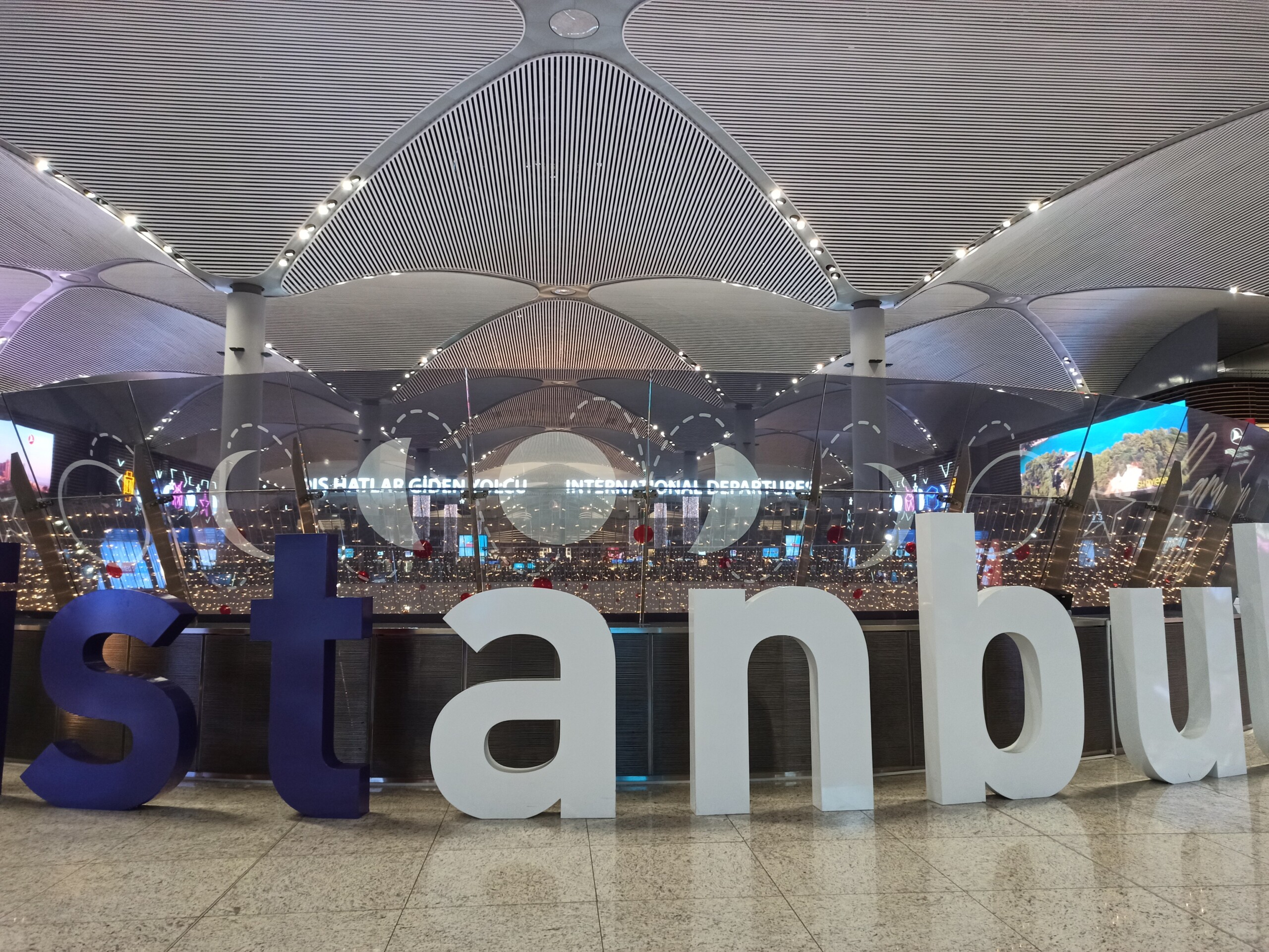 Big Sign at Istanbul Airport IST