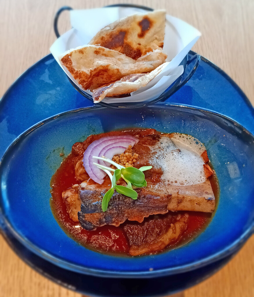 a plate of food on a table