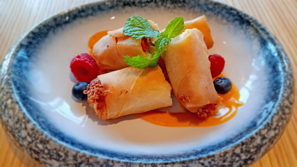 a plate of food on a table