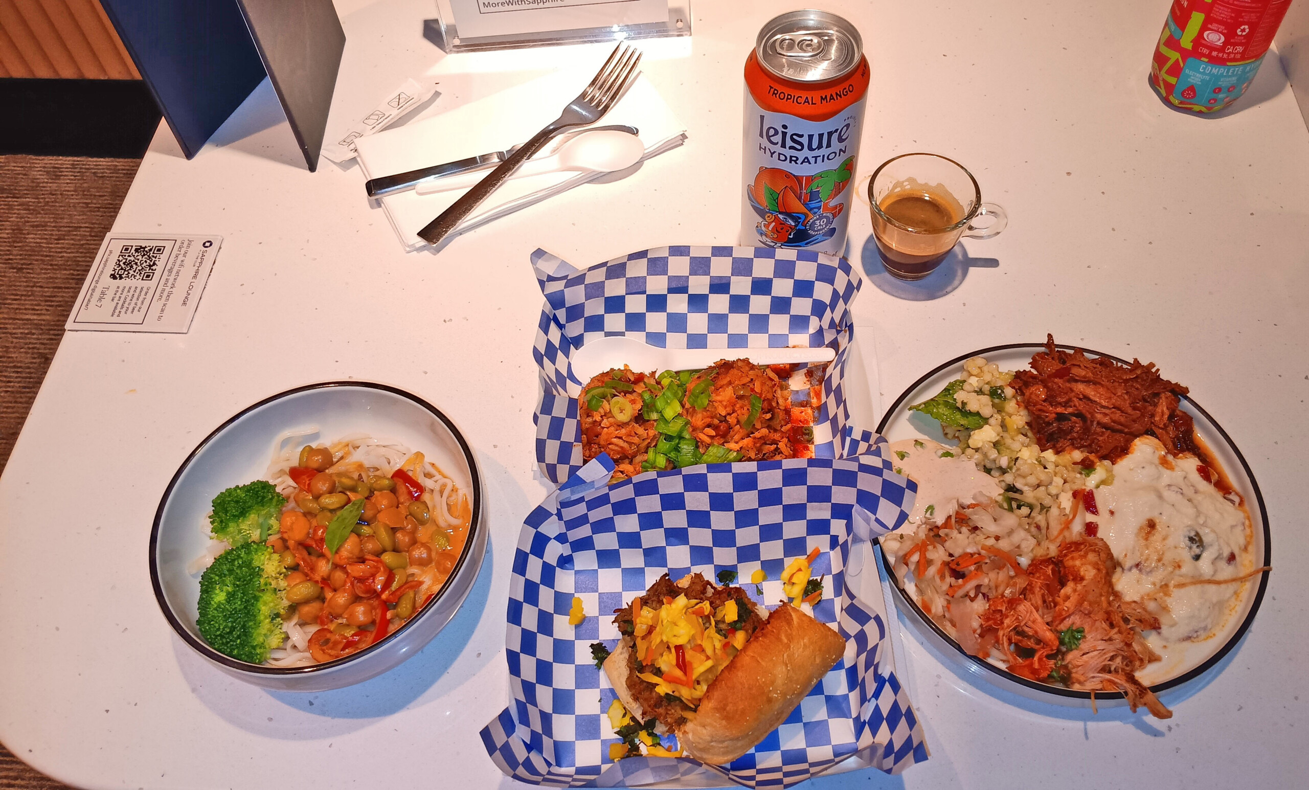 Lunch buffet & Airstream kitchen meal