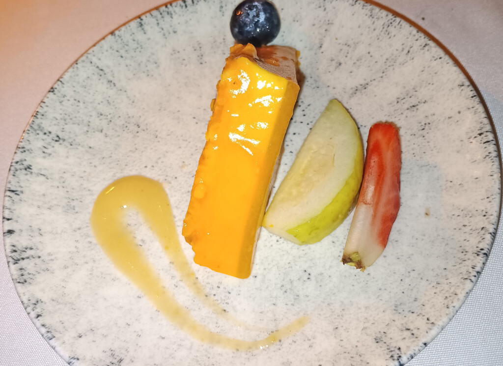 Guava Cream with Mango Glaze