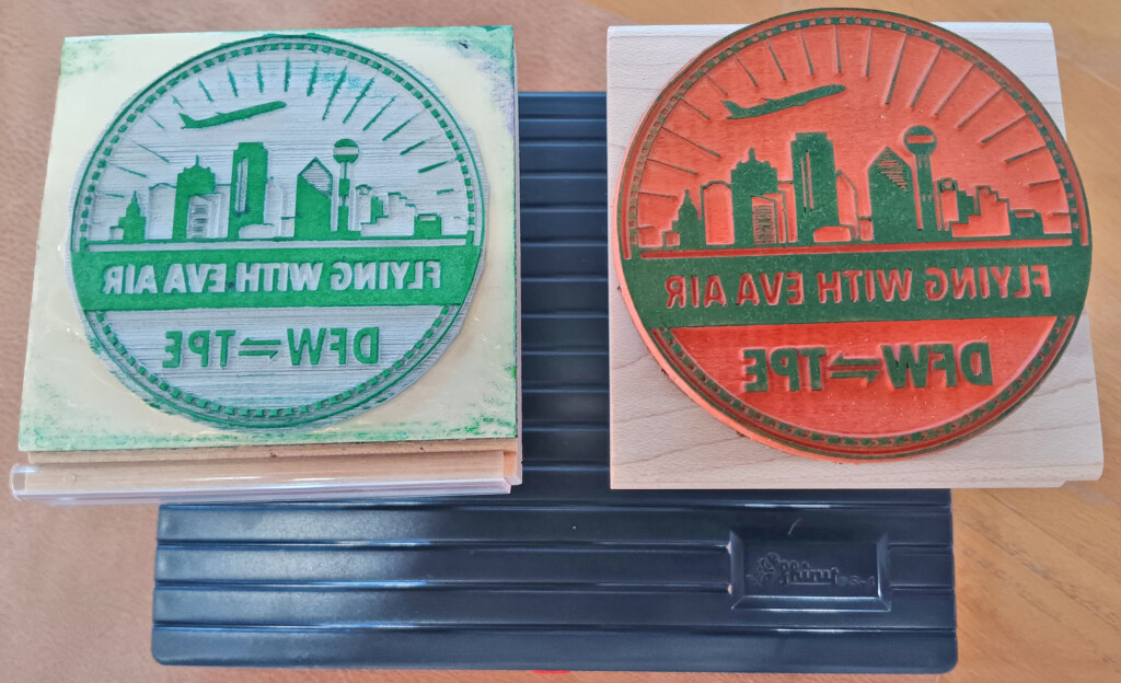 DFW-TPE Inaugural flight stamp
