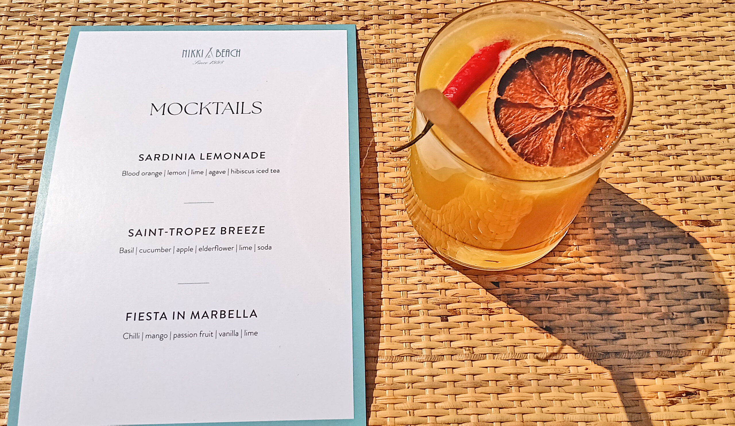 Nikki Beach Hospitality "Fiesta In Marbella" mocktail