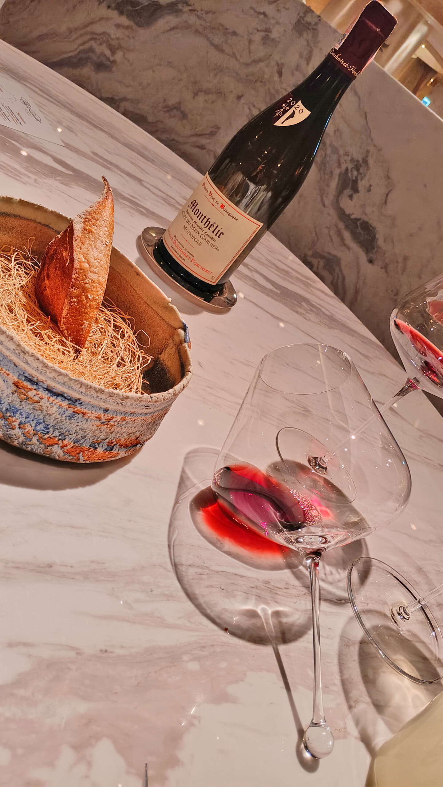 The glass without a base, supposedly created for Marie-Antoinette so that guests could never easily put the drink down