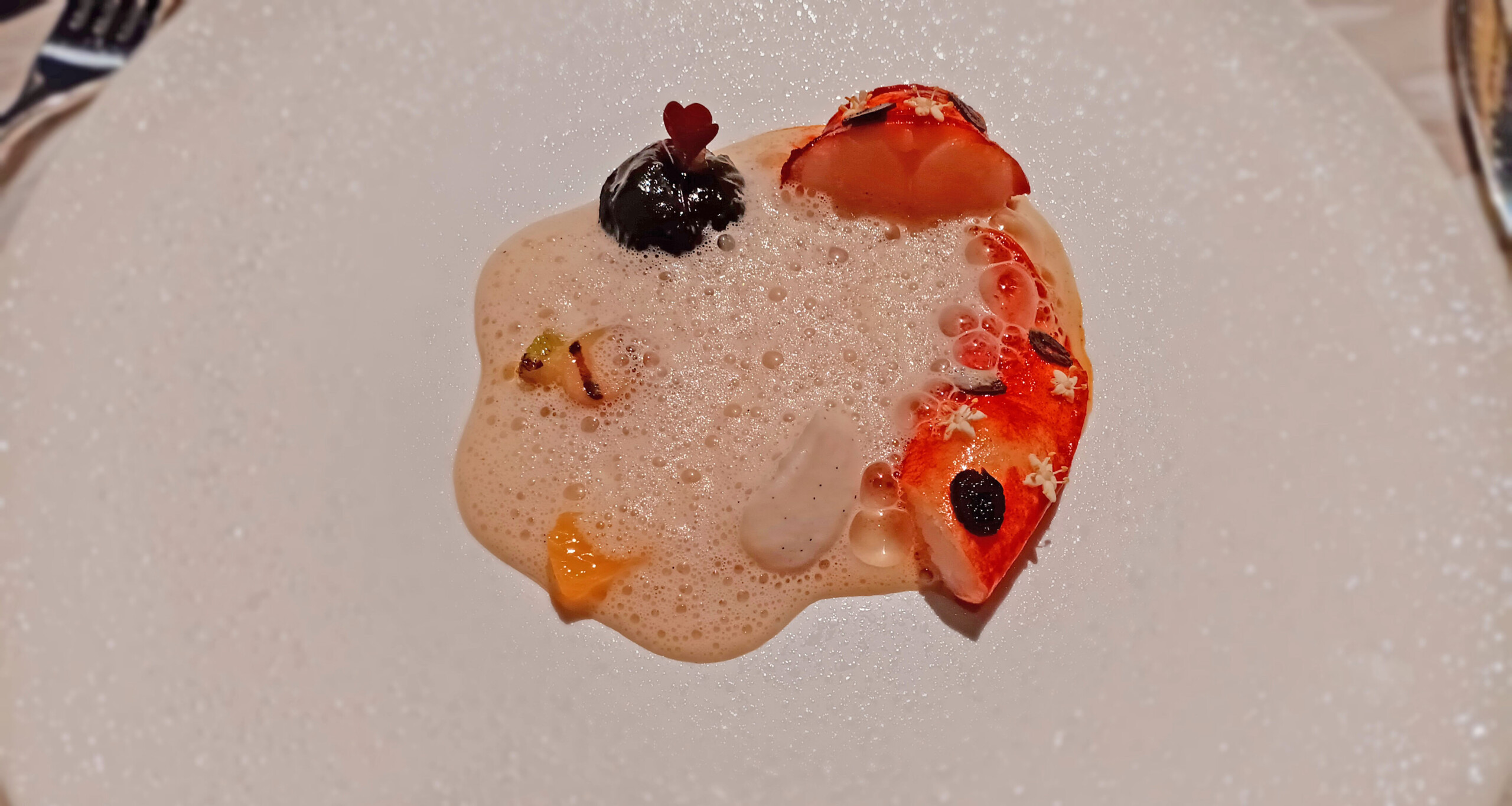 Brittany blue lobster & Swiss chard with turnip and vanilla emulsion