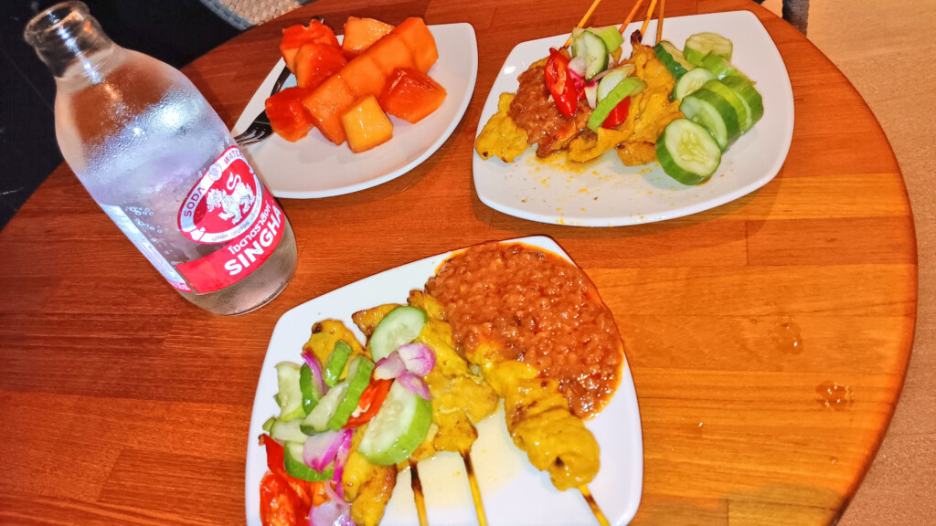 a plate of food on a table