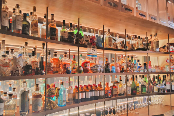 Tokyo Confidential bar shelves