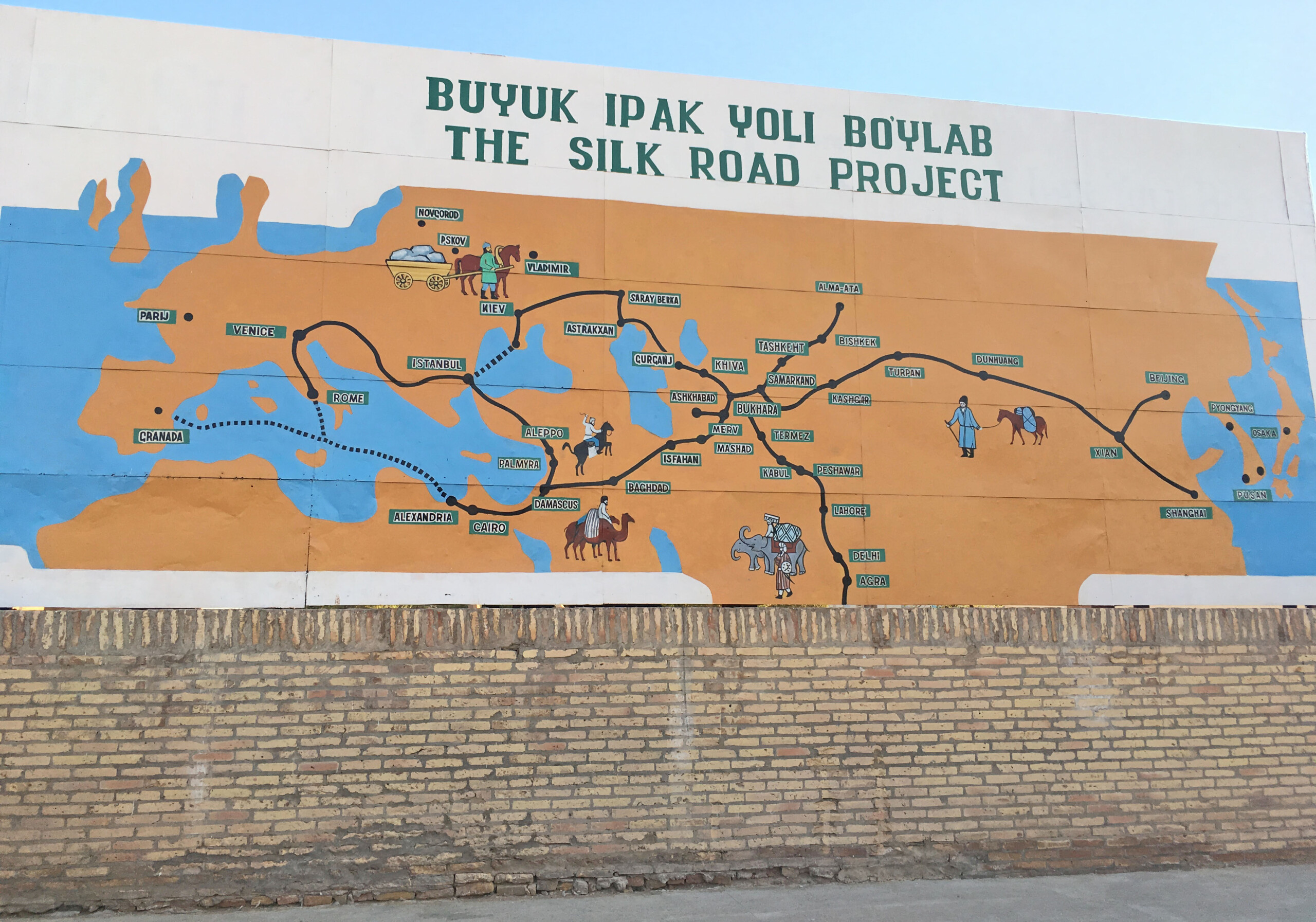 Silk Road Map in Khiva