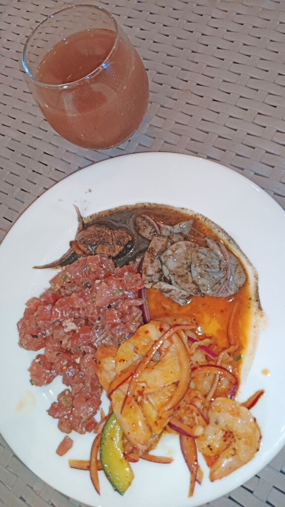 a plate of food on a table