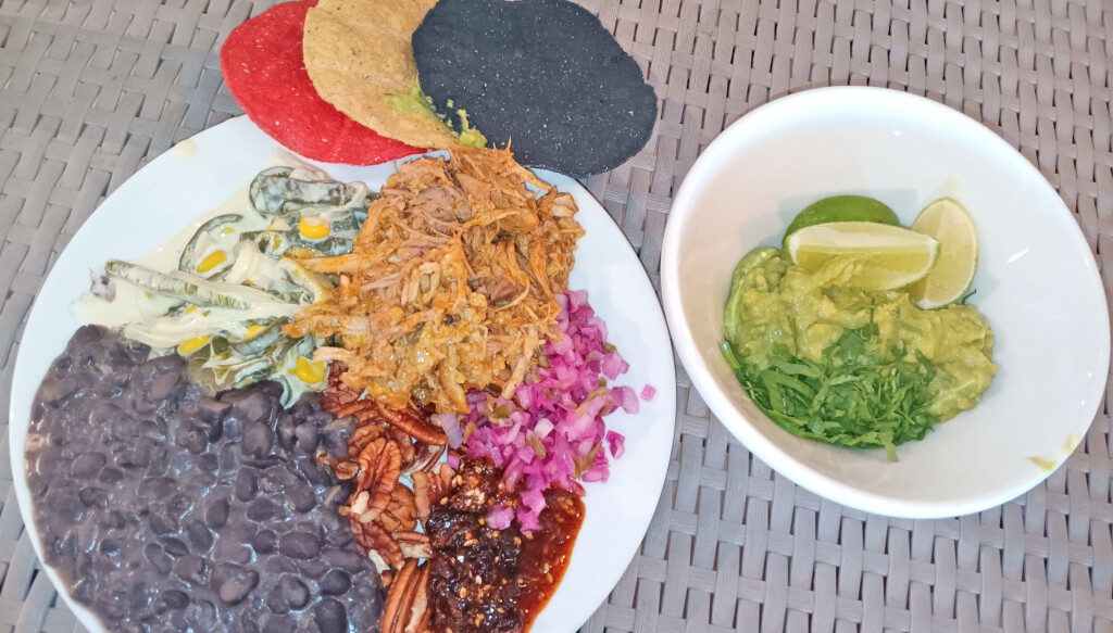 a plate of food on a table