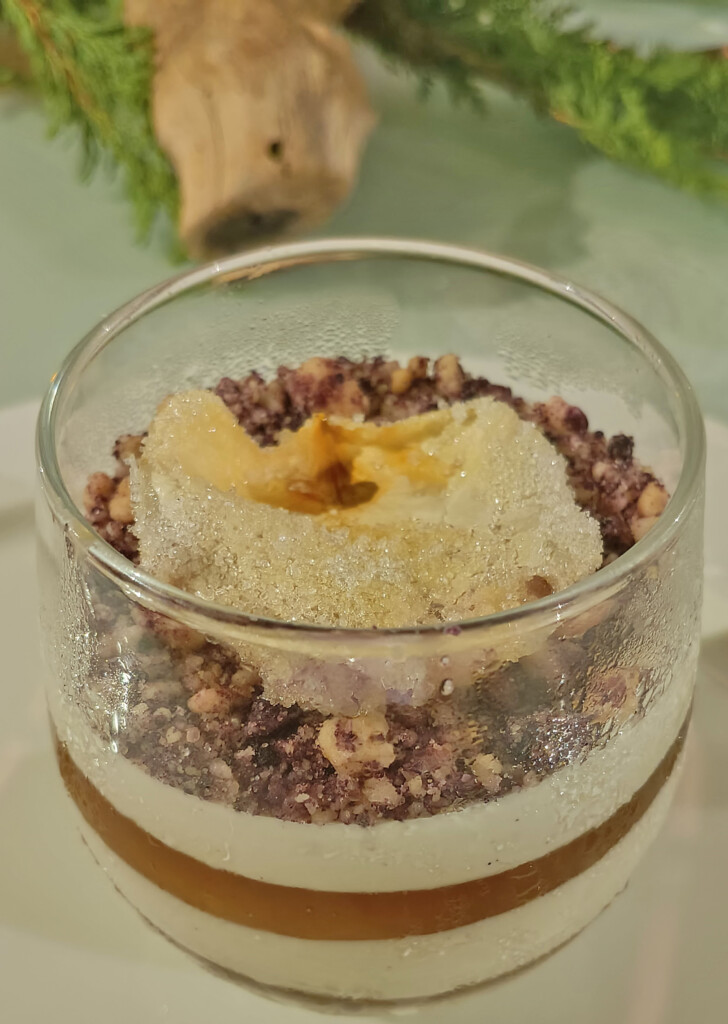 a dessert in a glass