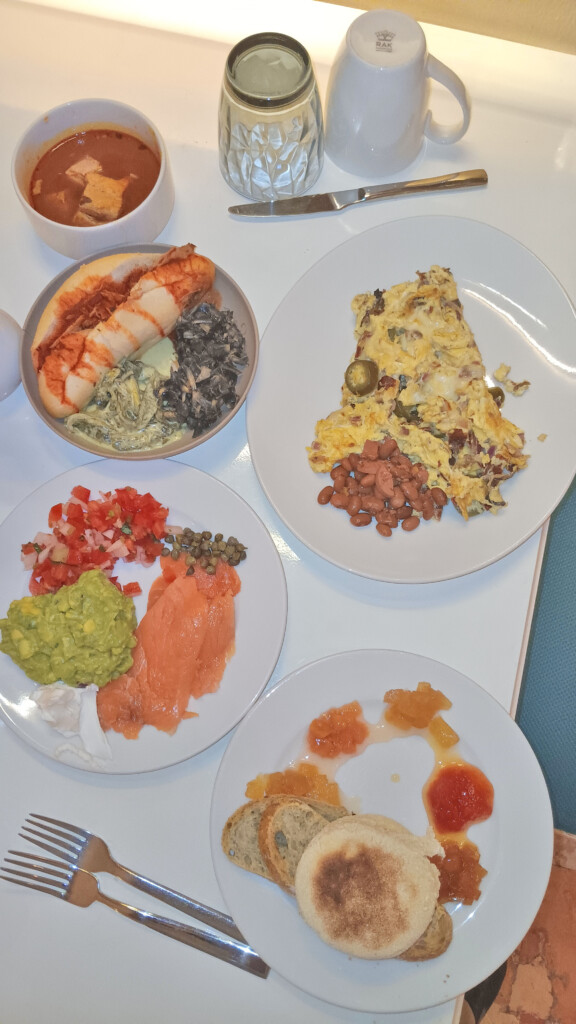 a plate of food on a table