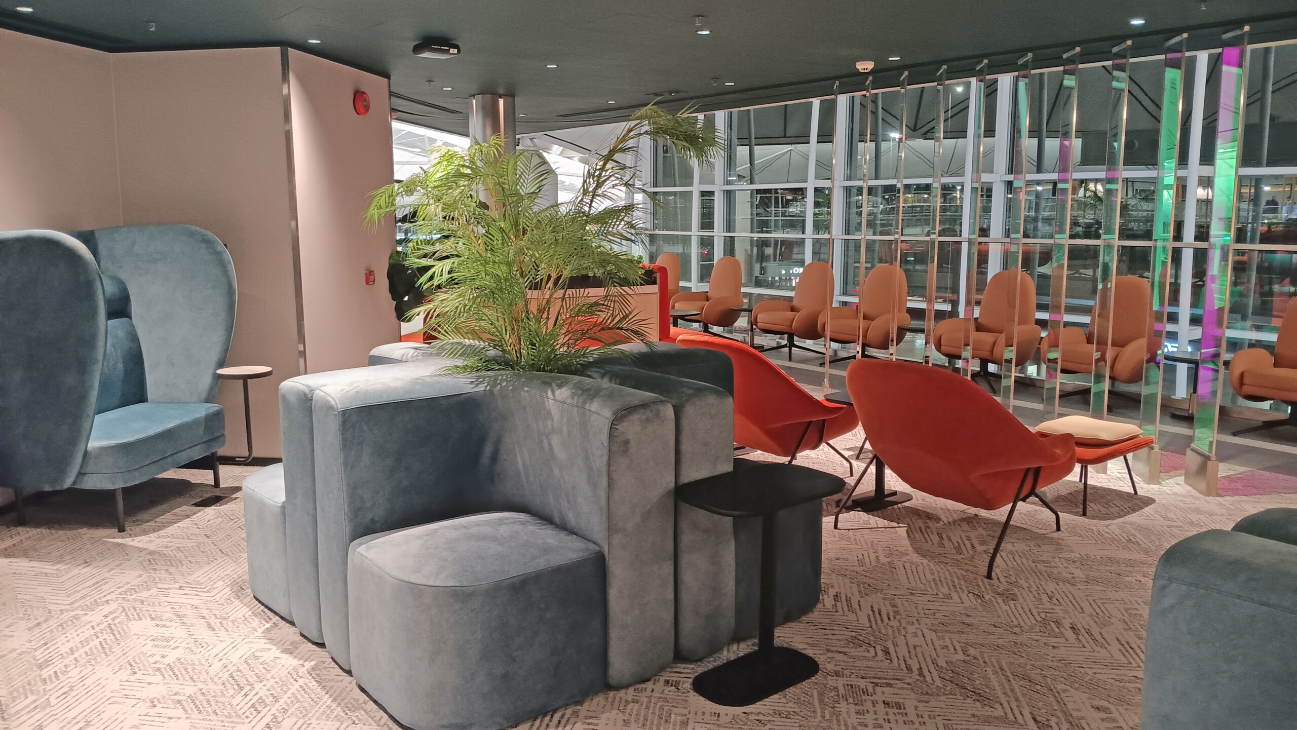 Seating behind the bar