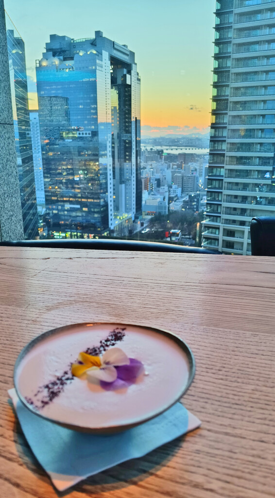 a plate with a flower on it