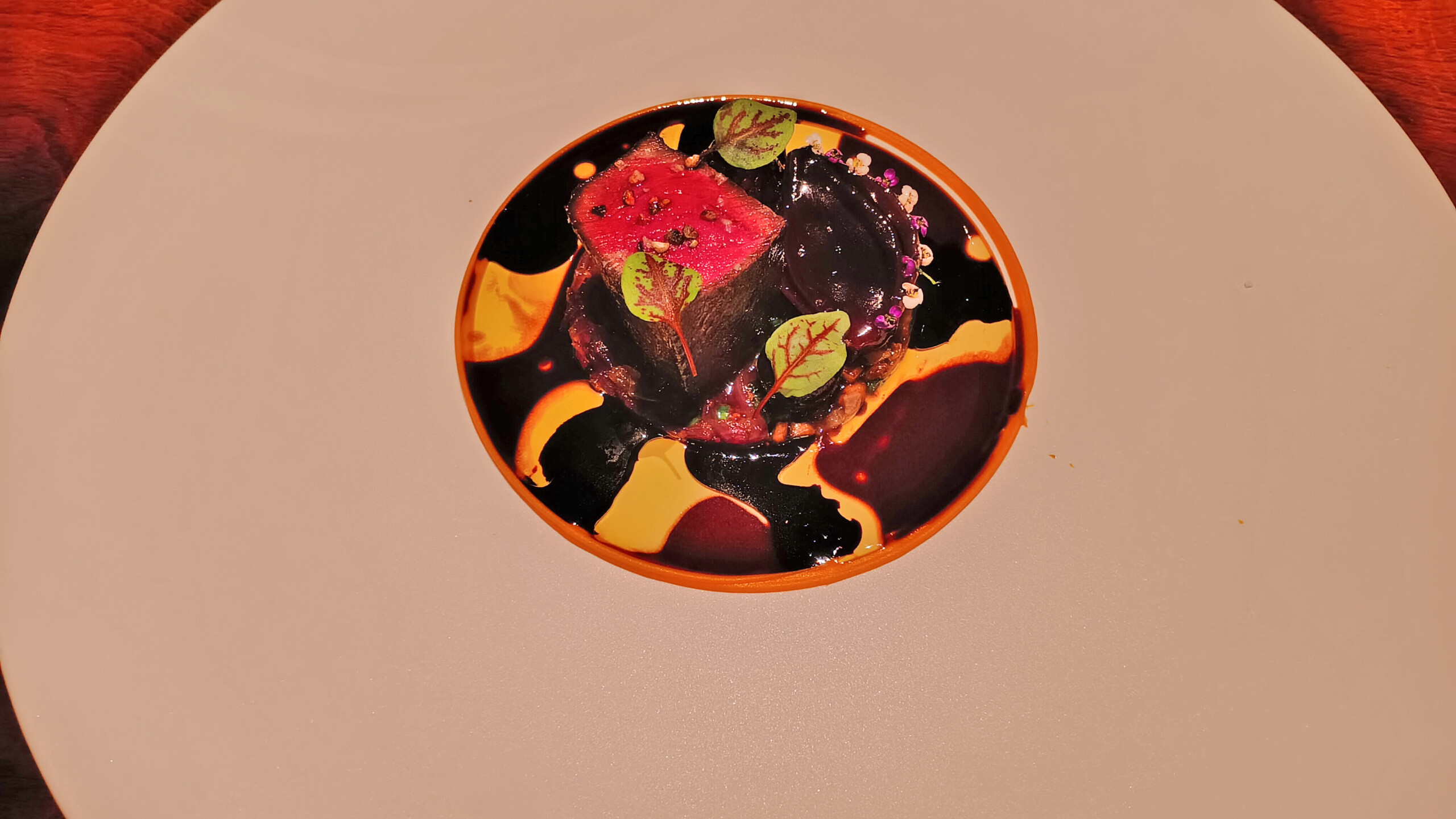 Venison, Red onion, berries