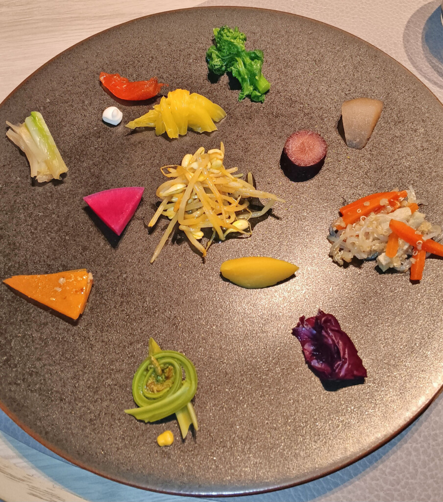 a plate of food on a table