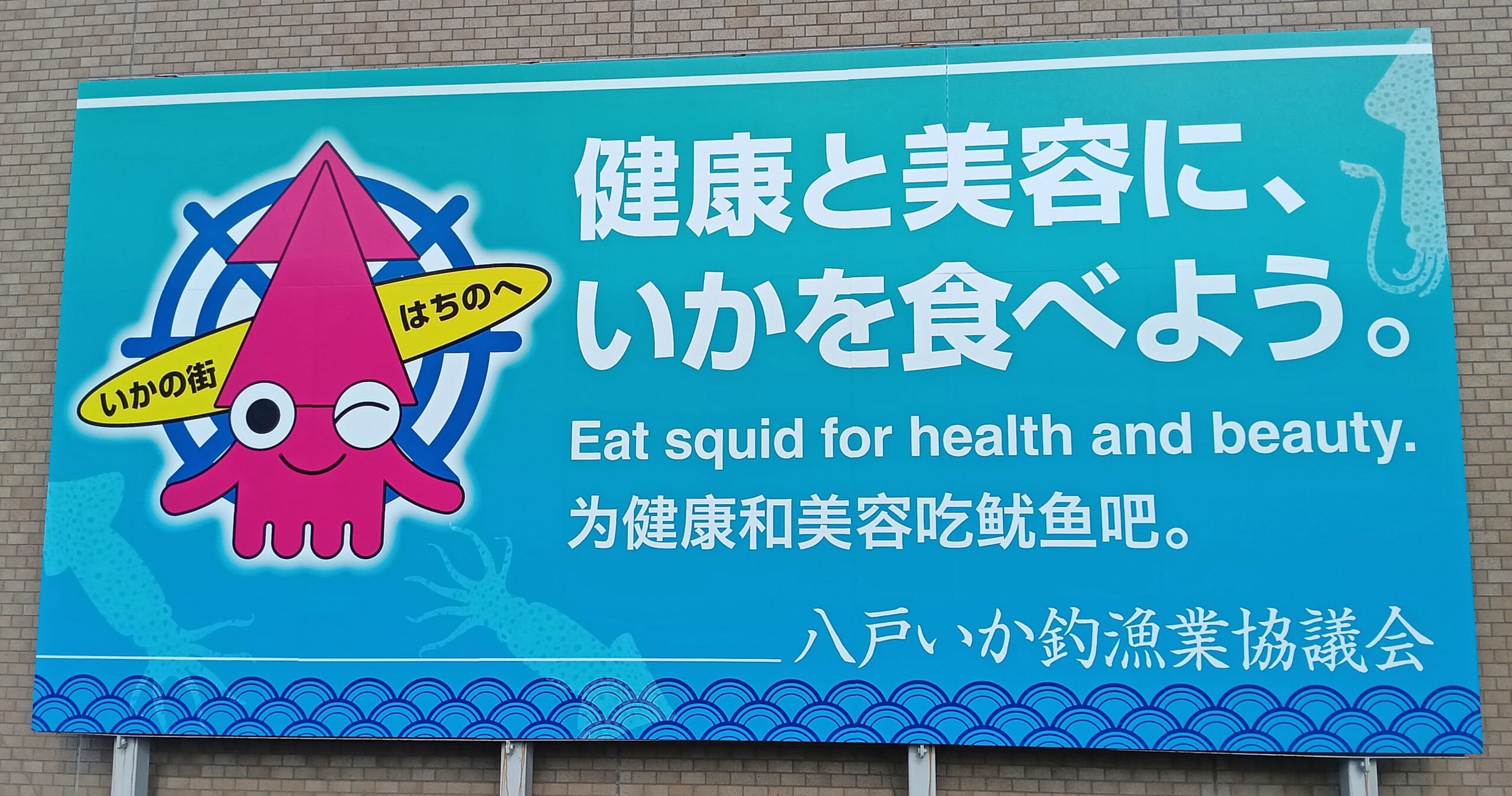 Hachinohe sign: Squid forever