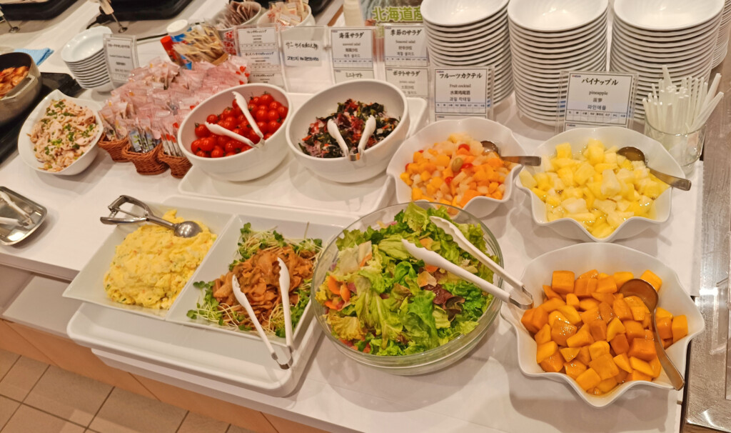 Salad bar at JR Inn Hakodate