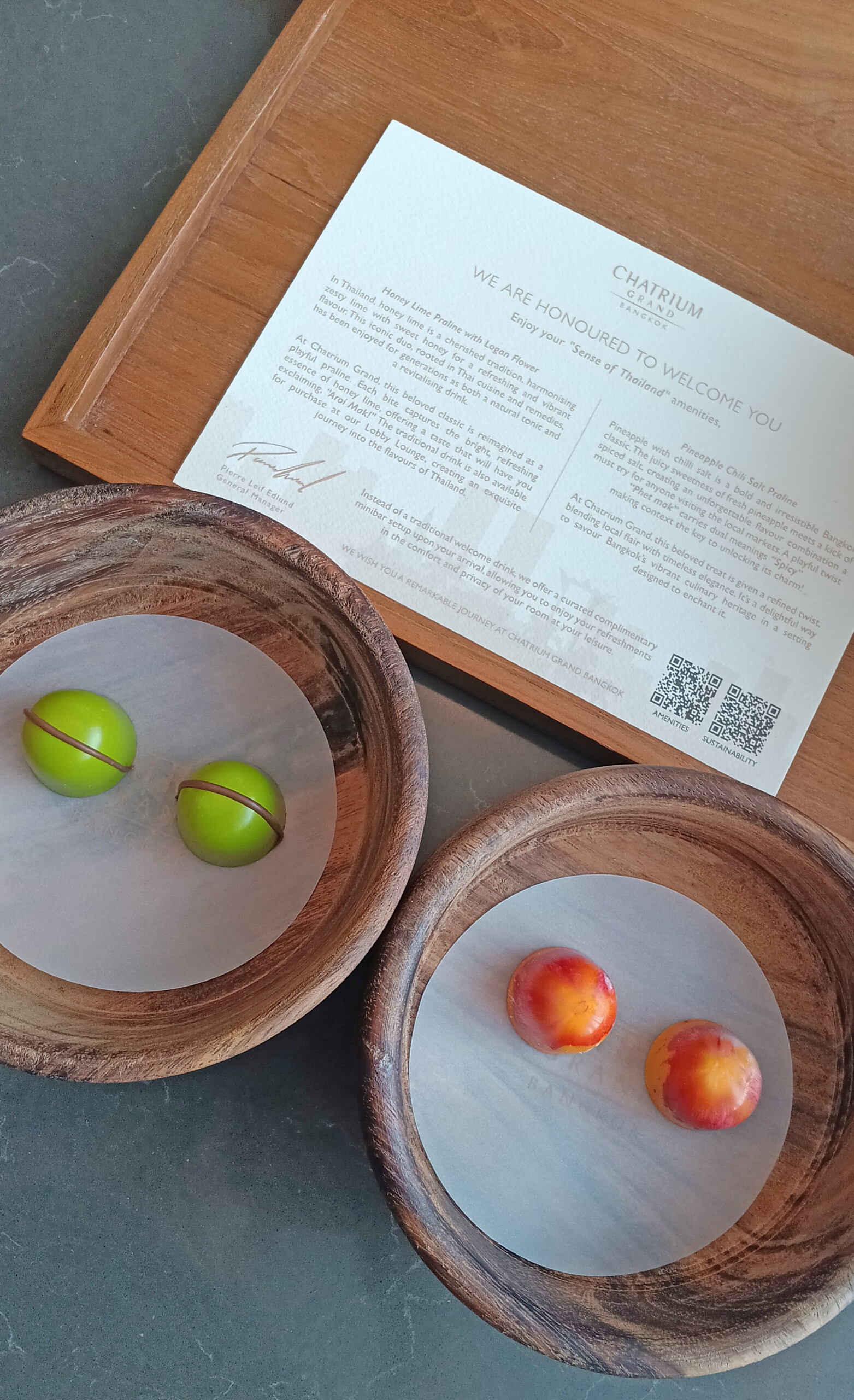 Pralines with local flavors